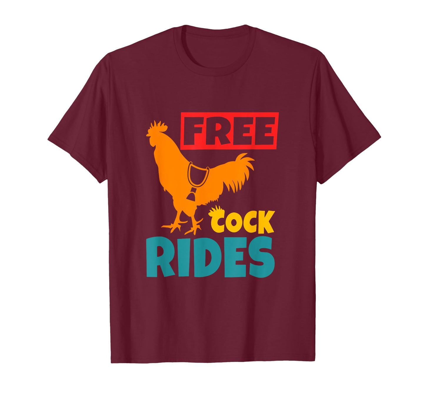 Free Cock Rides Vintage Apparel T-Shirt