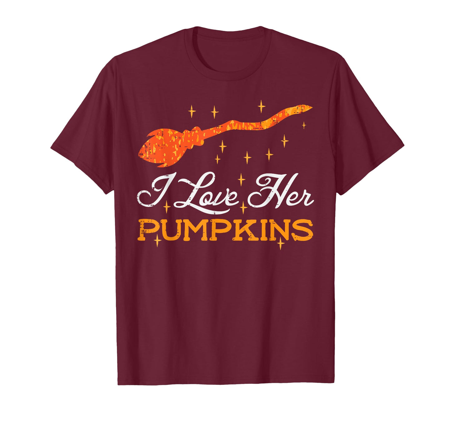 Halloween I Love Her Pumpkins Matching Couple Costume Men T-Shirt