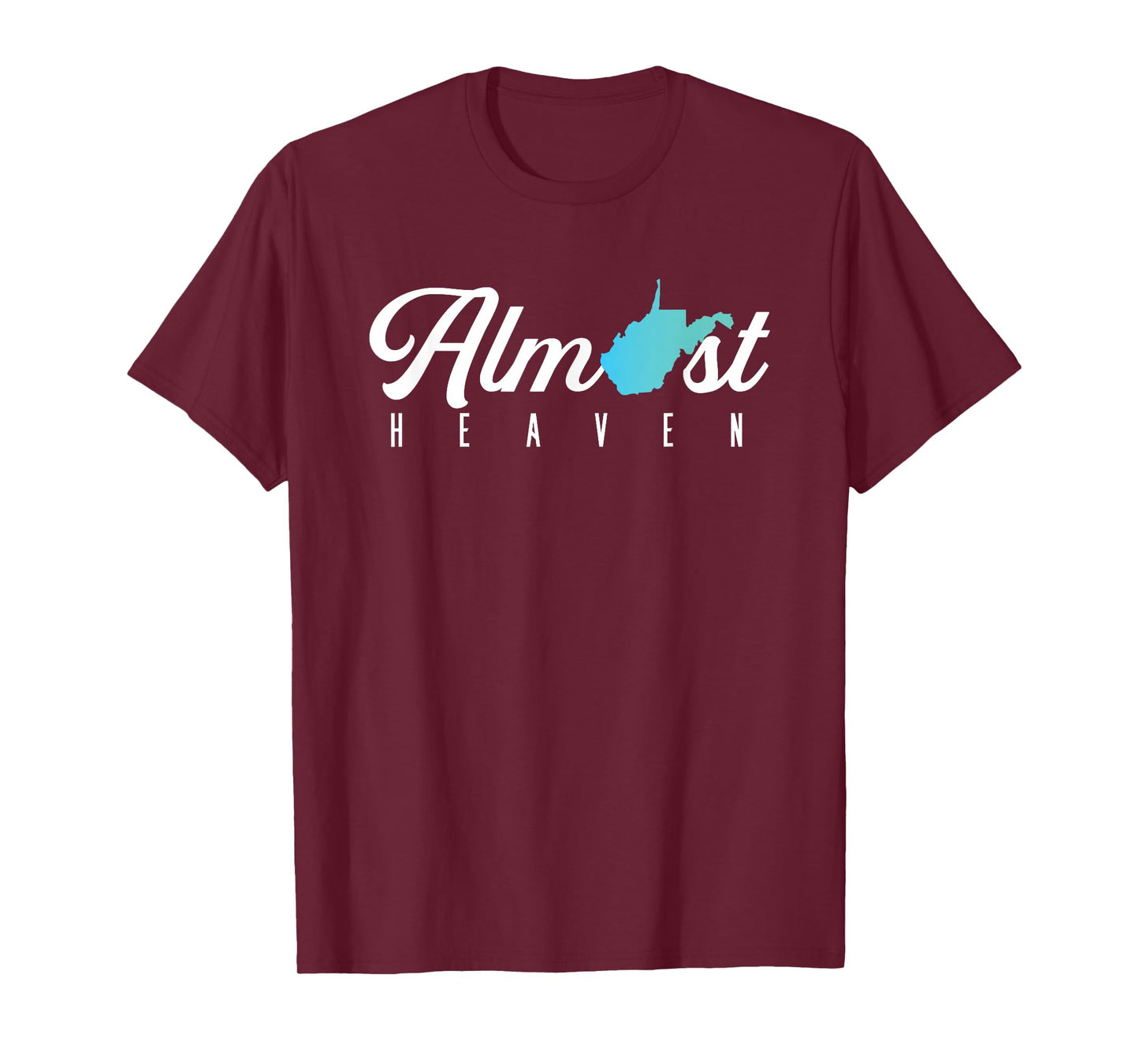 Almost Heaven West Virginia Map | American USA State T-Shirt