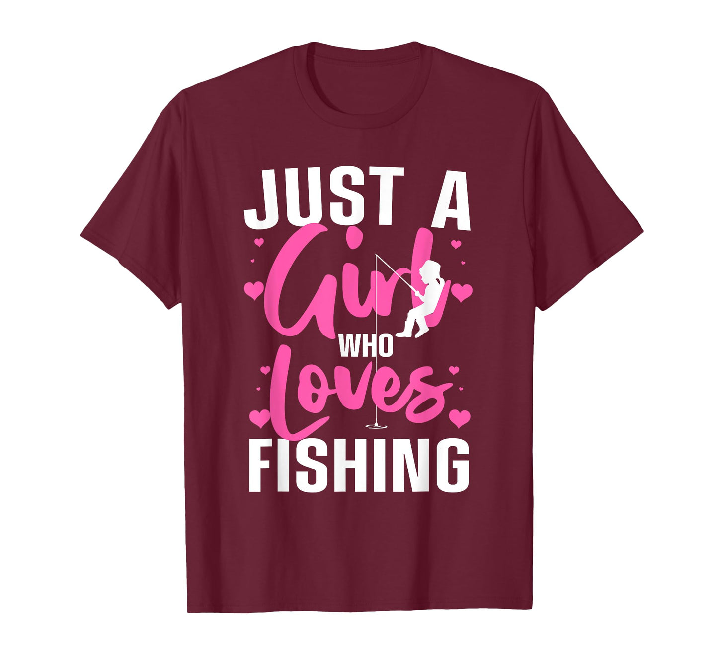 Funny Fishing Design For Girls Women Kids Angler Fish Lover T-Shirt