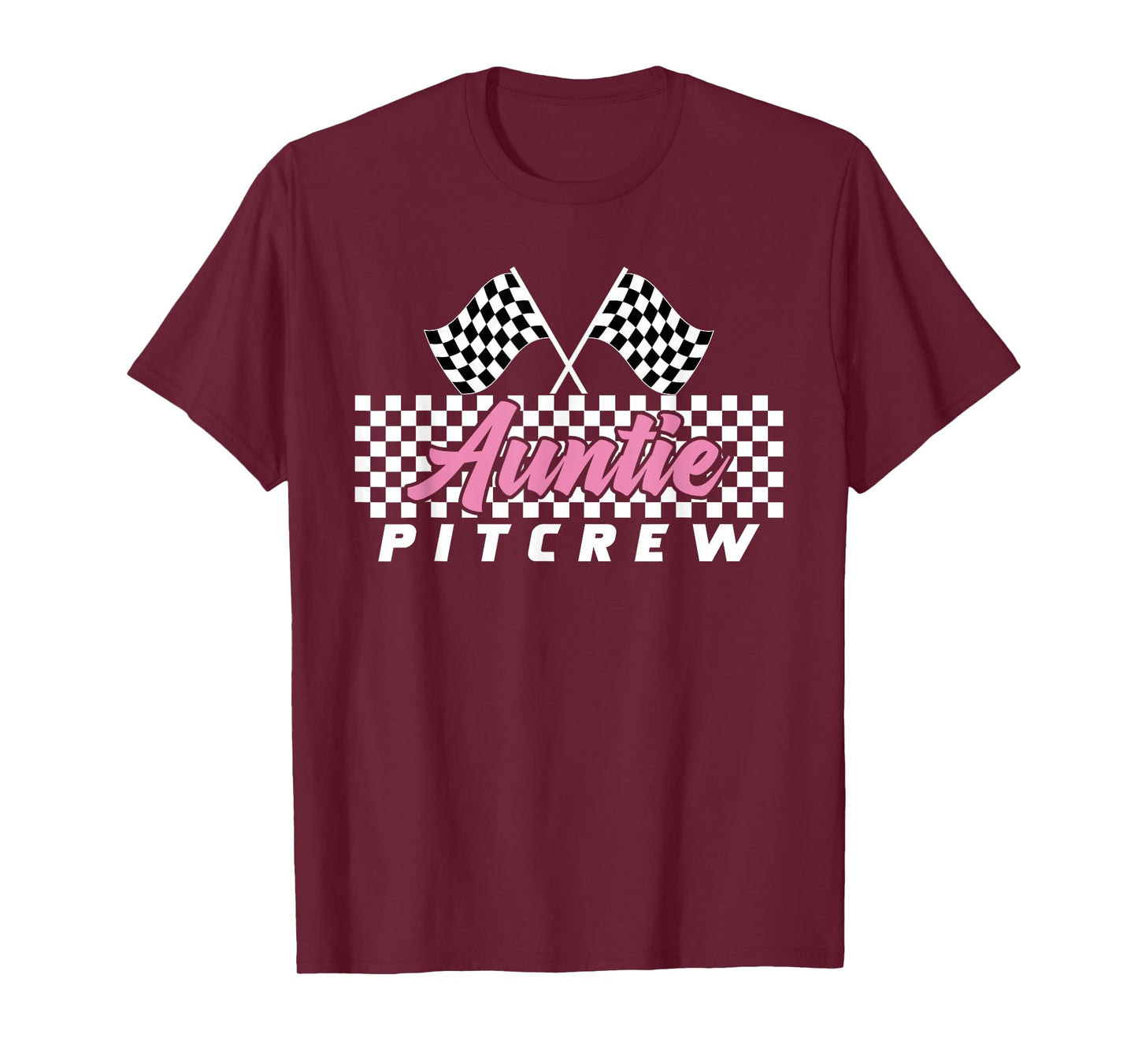 Race Car Birthday Party Racing Family Auntie Pit Crew T-Shirt