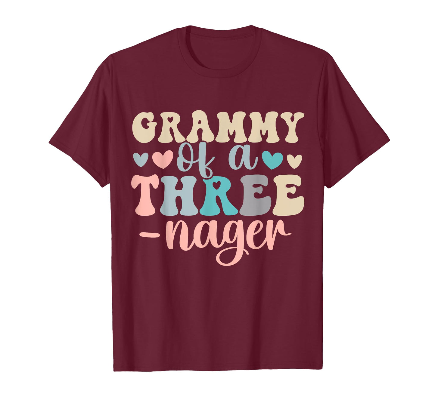 Grammy Of A Threenager 3rd Birthday Matching Family Boho T-Shirt