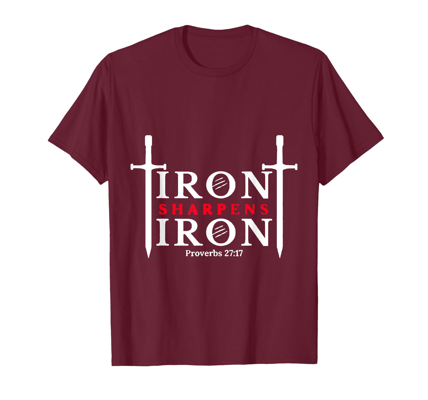 Iron Sharpens Iron Proverbs 27:17 Christian Workout Theme T-Shirt
