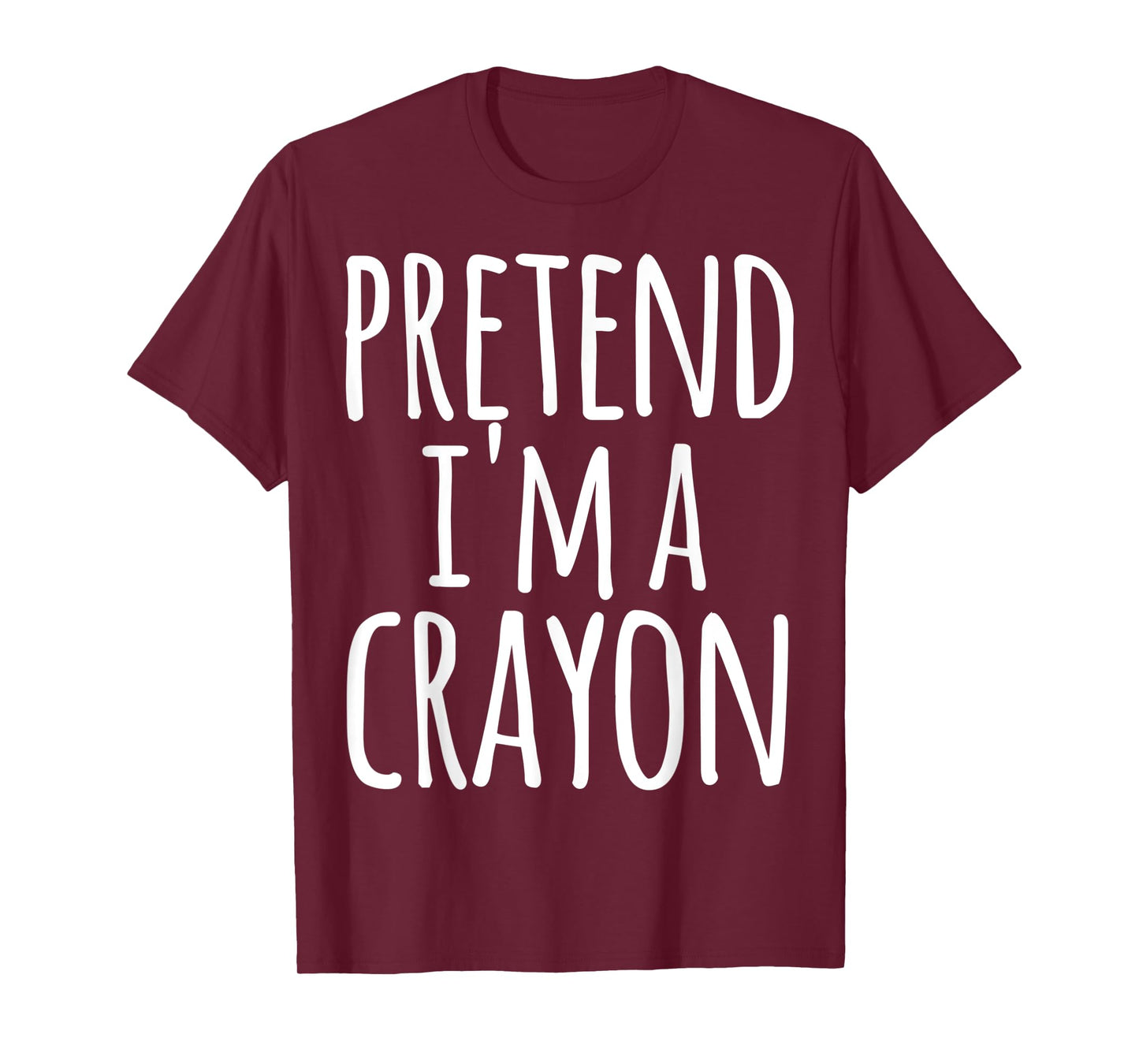 Funny Lazy Halloween Tee Shirt PRETEND I'M A CRAYON COSTUME T-Shirt