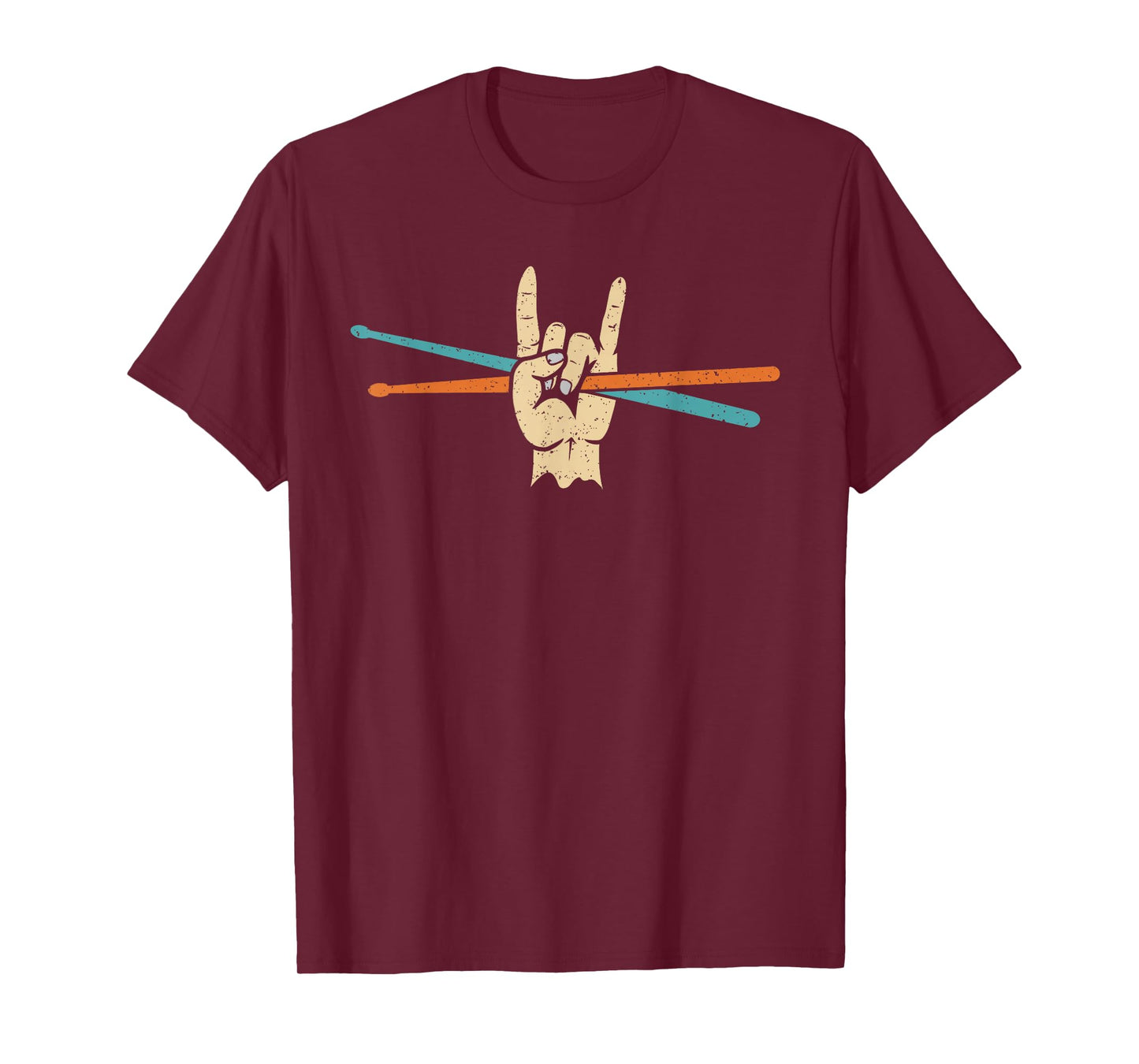 Retro Drum Sticks Art Men Boys Kids Percussion Drum Player T-Shirt