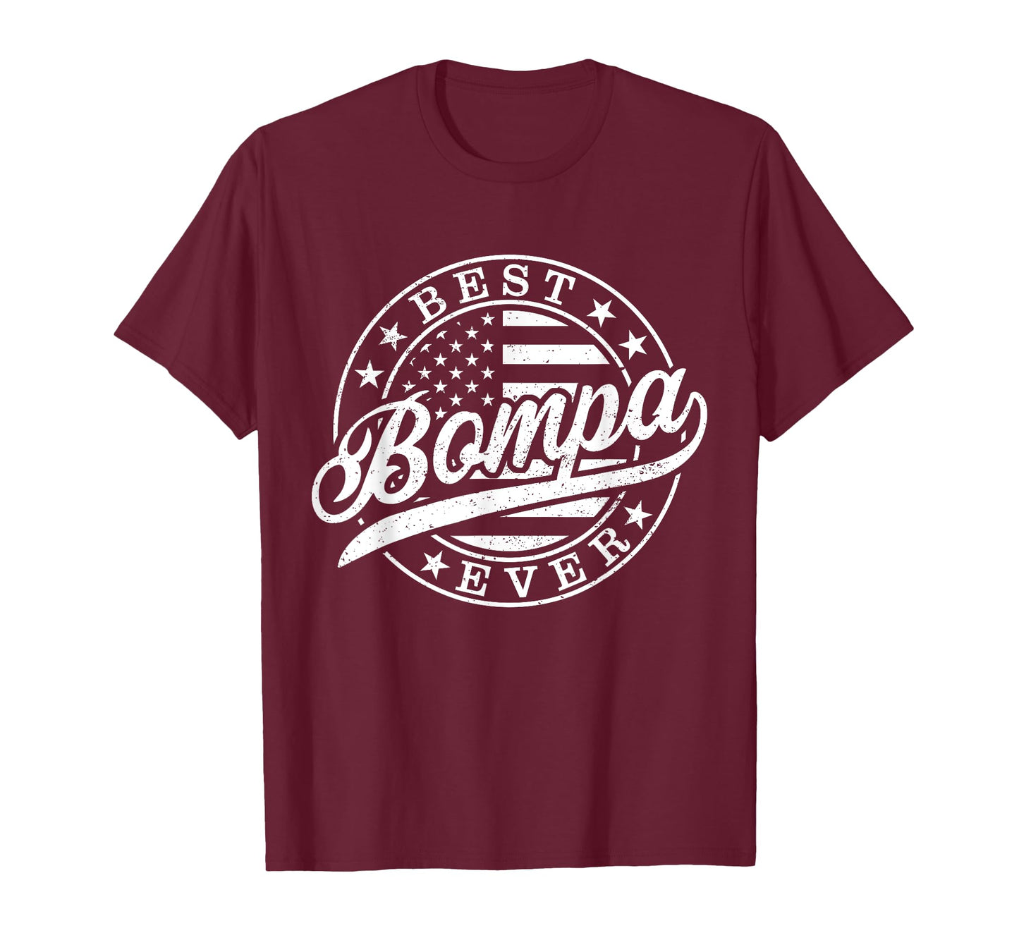 Best Bompa Ever American US Flag Funny Grandpa Father's Day T-Shirt