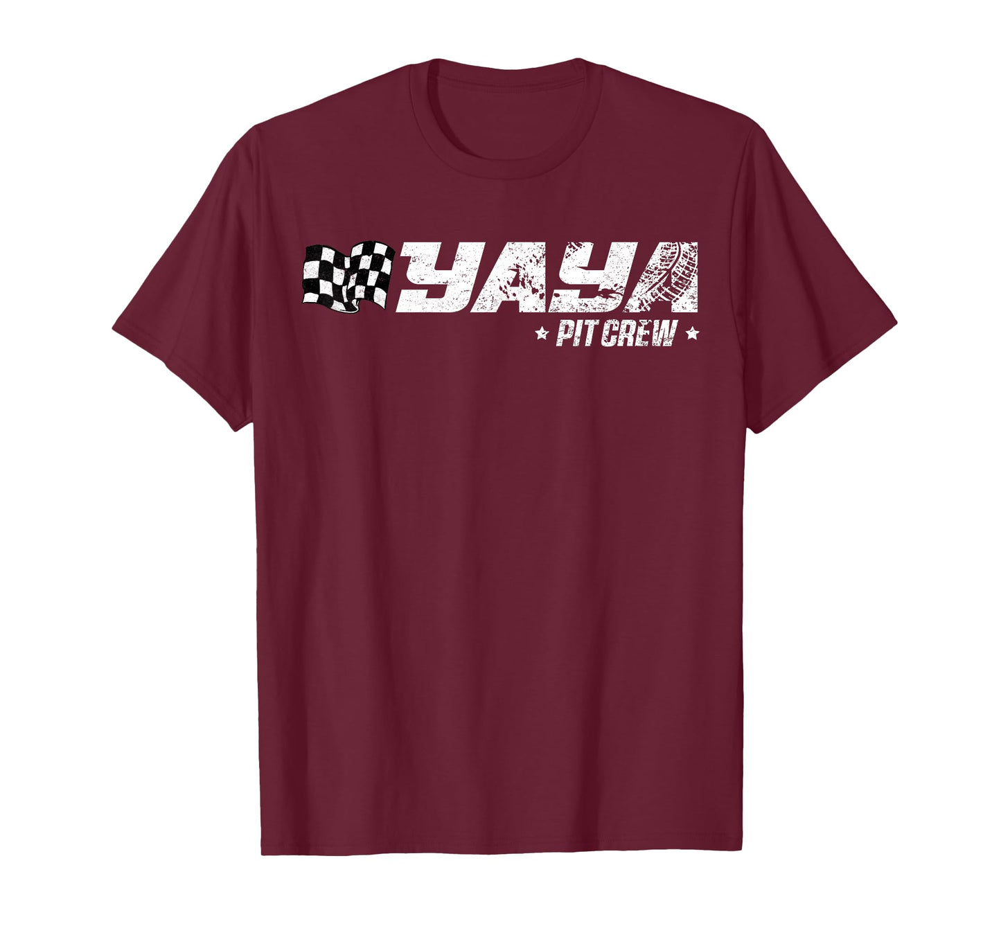Yaya Pit Crew Race Car Birthday Family Racing T-Shirt