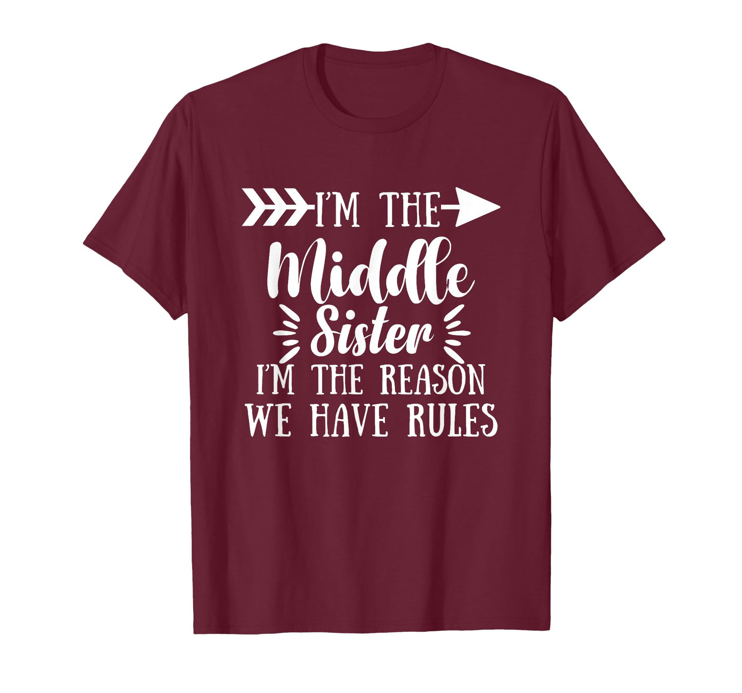 I Am Reason We Have Rules Middle Adult 3 Sisters Matching T-Shirt
