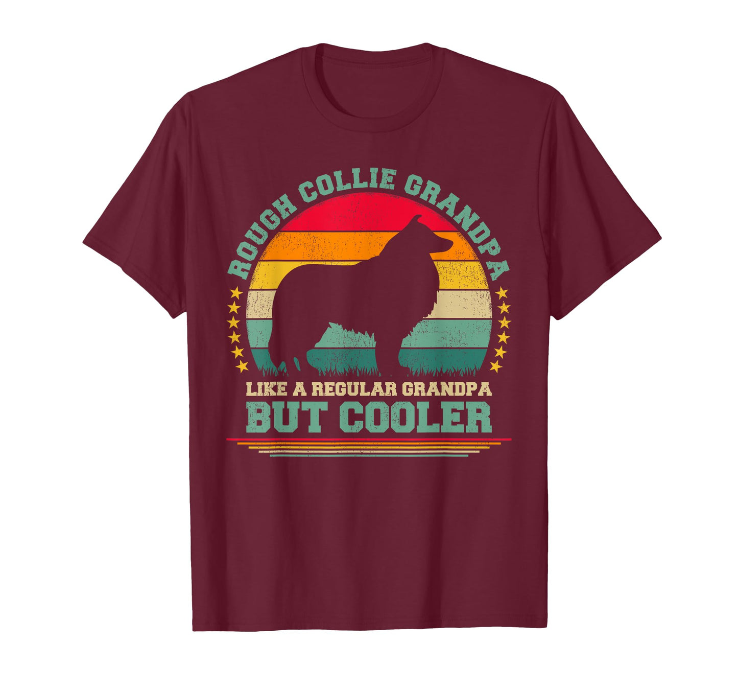 Rough Collie Grandpa Like A Regular Grandpa Father's Day T-Shirt