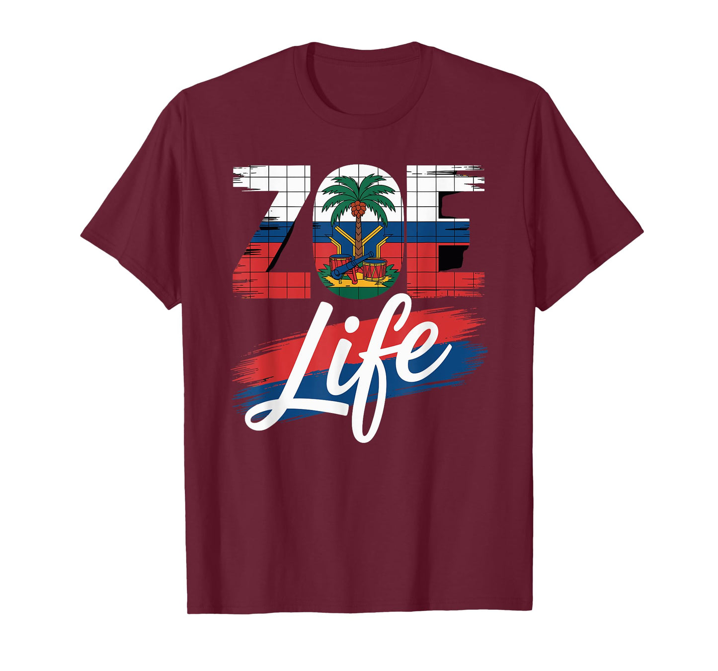 Haiti Souvenir Haitian Flag Pride Zoe Life T-Shirt