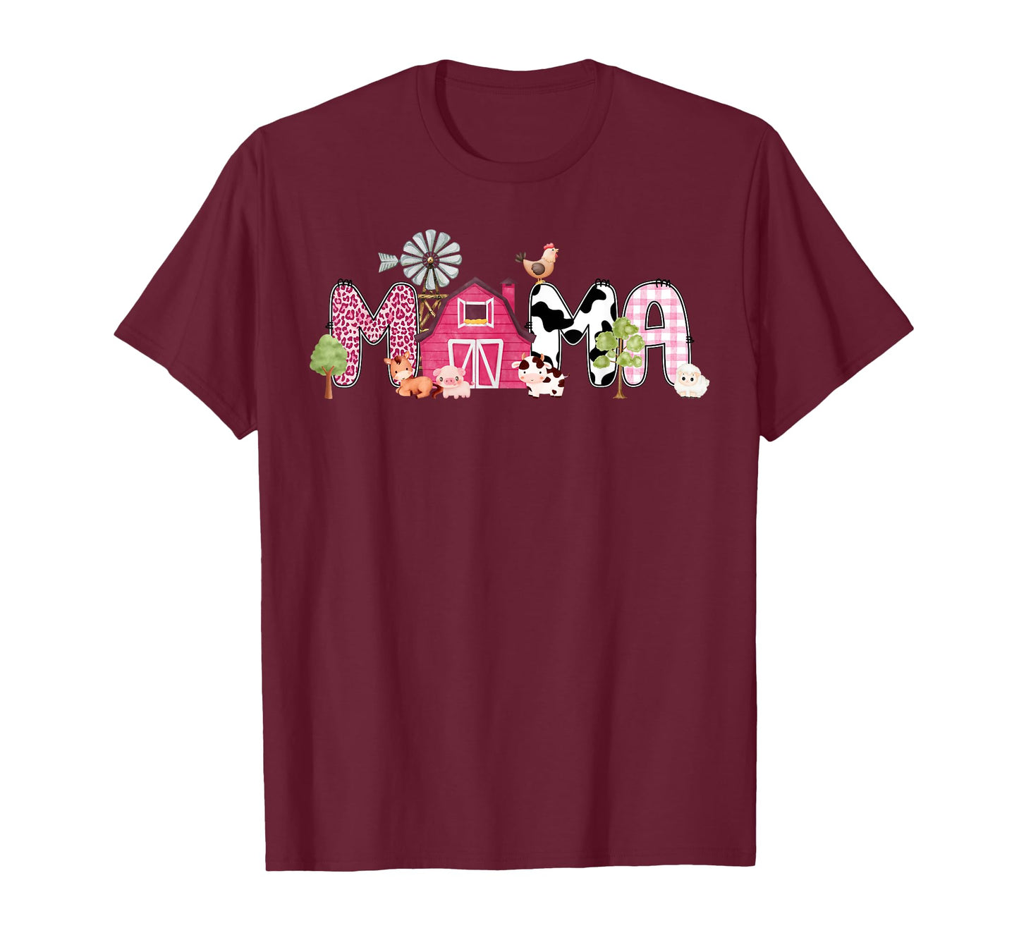 Mama Farm Animal Birthday 1st Family Matching Party Mom T-Shirt