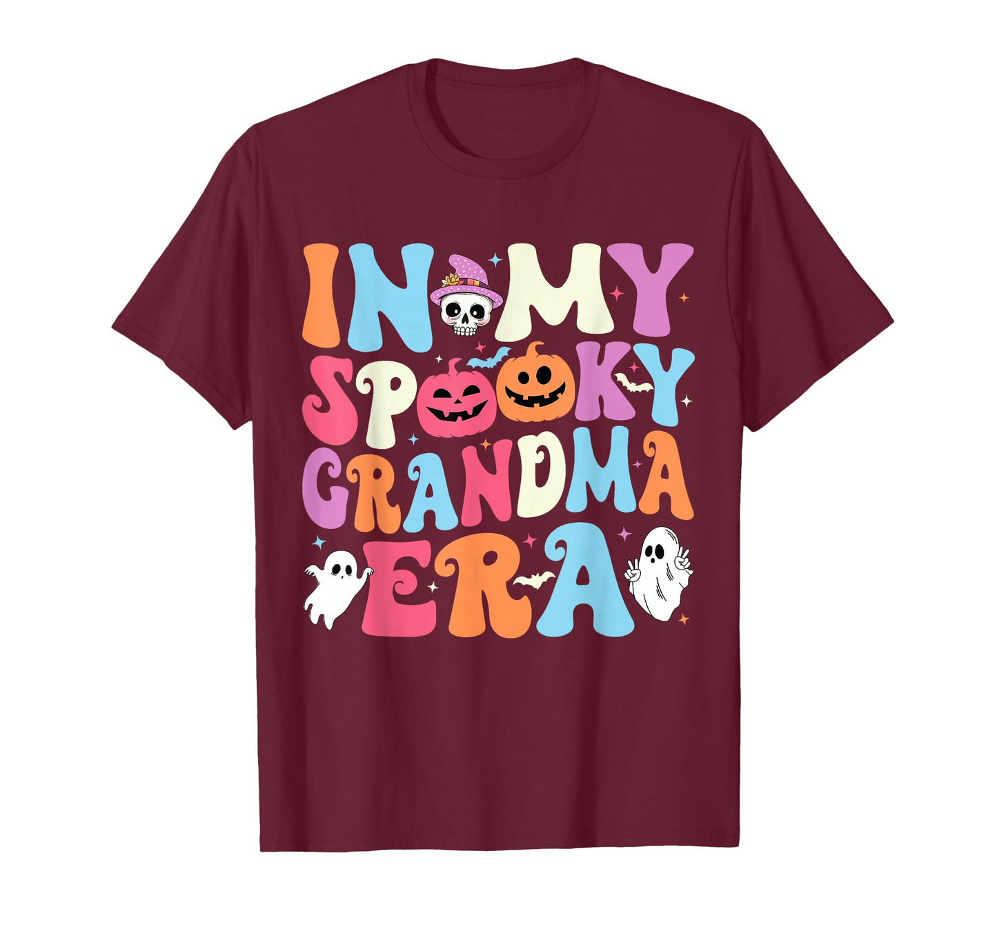 In My Spooky Grandma Era Halloween Groovy Grandma Halloween T-Shirt