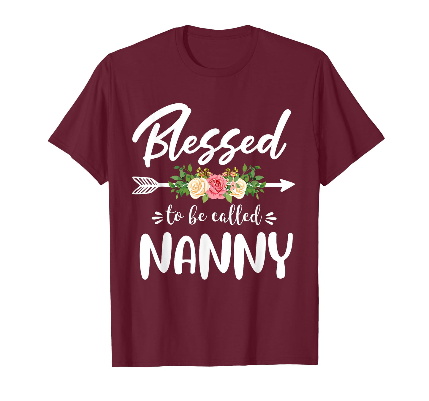 Blessed to be called Nanny Floral Arrow Design Mothers Day T-Shirt