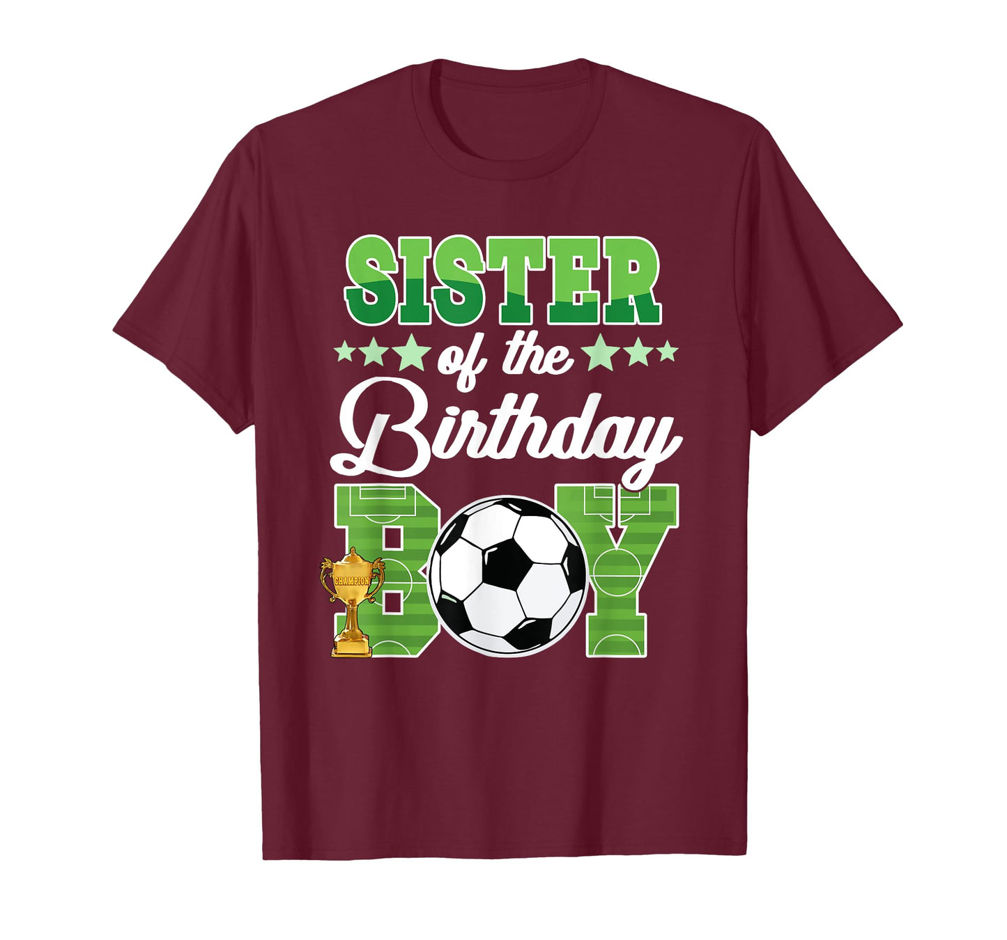 Soccer Sister Birthday Boys Party Family Matching T-Shirt
