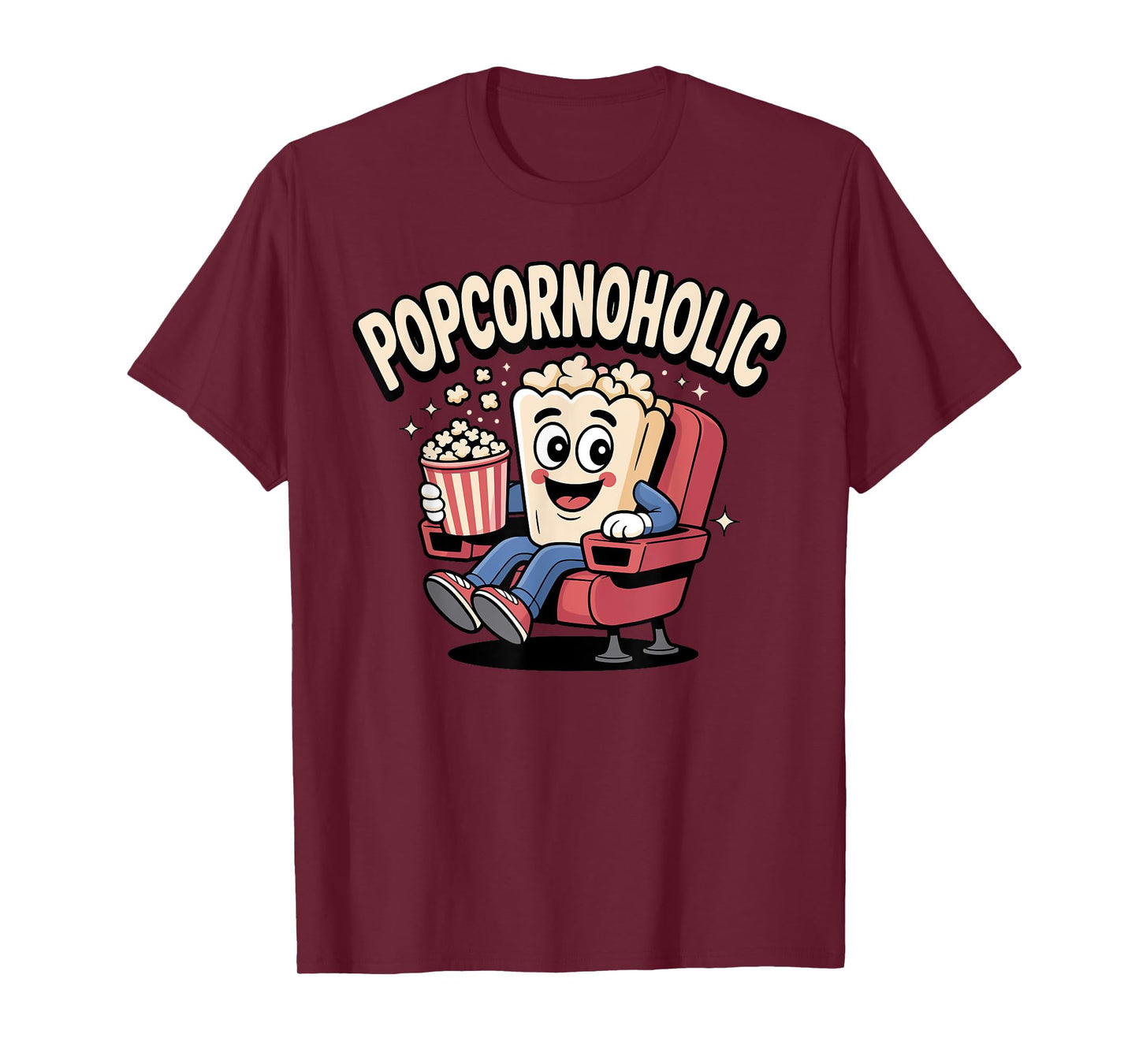 Funny Popcorn Themed For Men Women Adults Kids Popcorn Lover T-Shirt