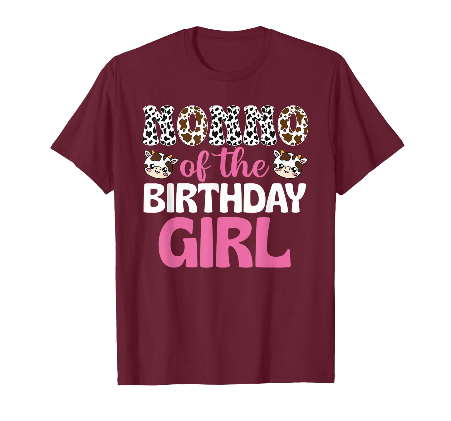 Nonno of The Birthday Girl Cow Farm Family 1St Birthday T-Shirt