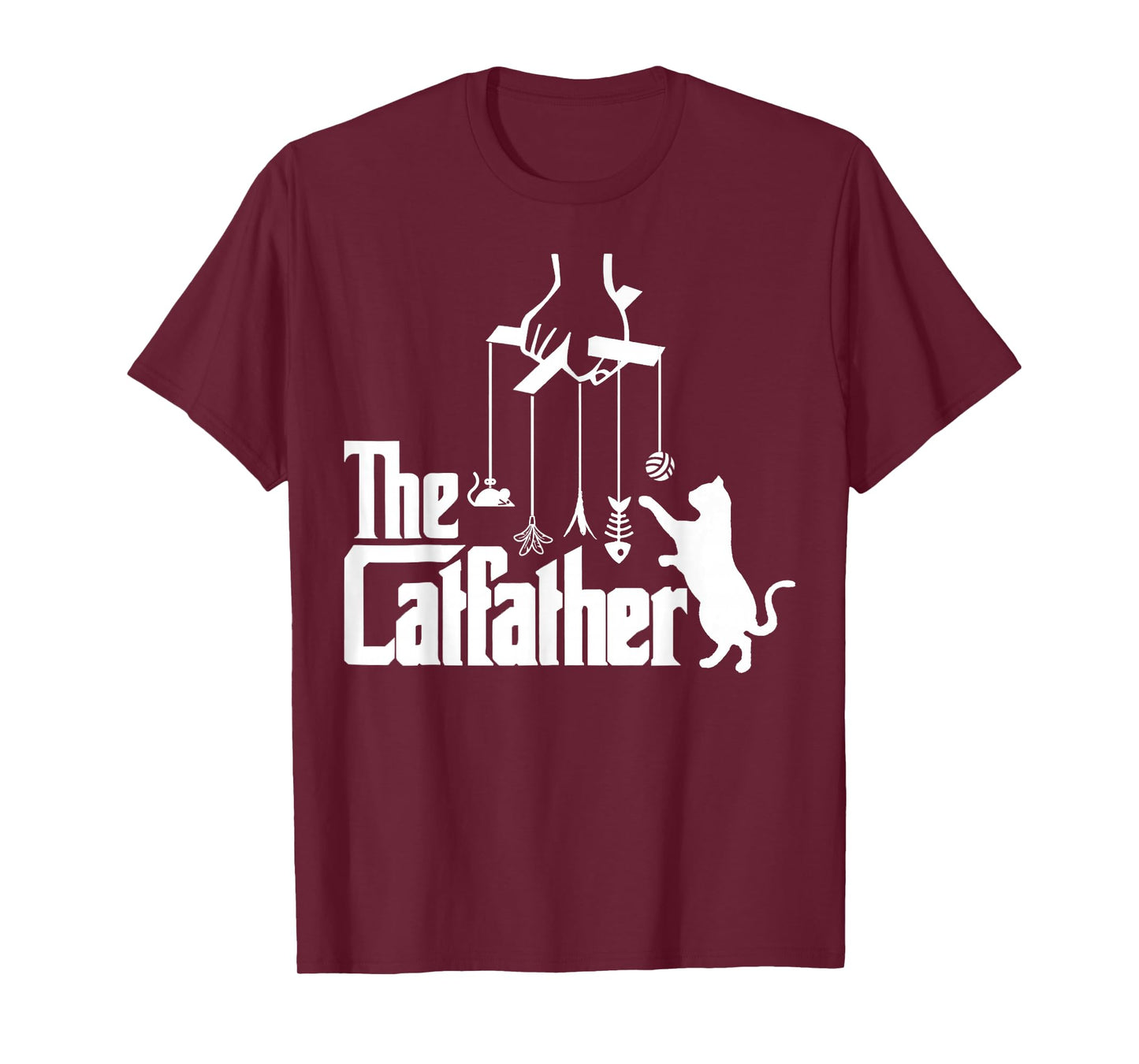 Funny Cat Dad Life The Catfather Fathers Day Mens Vintage T-Shirt
