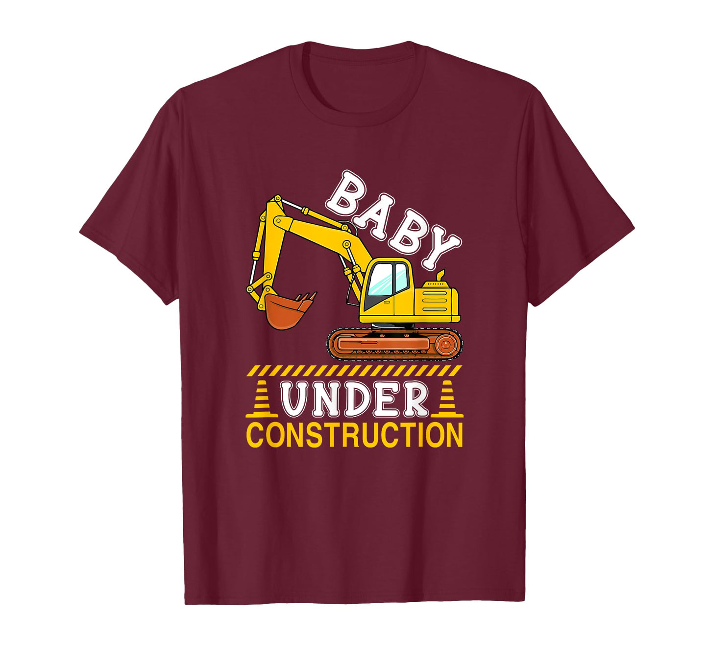 Baby Under Construction Excavator Costume Expecting New Baby T-Shirt