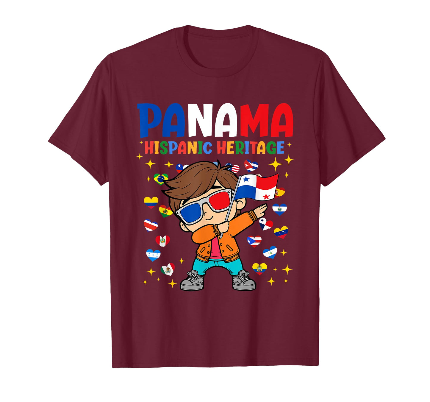 Hispanic Heritage Panamanian Flag Proud Panama Boys Kids T-Shirt