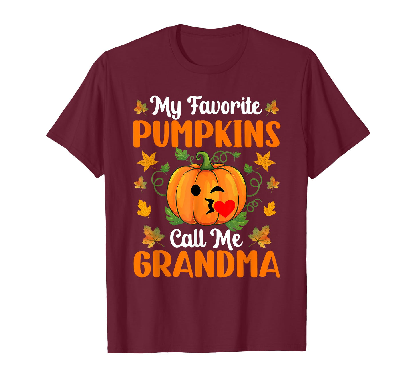 My Favorite Pumpkins Call Me Grandma Funny Halloween T-Shirt