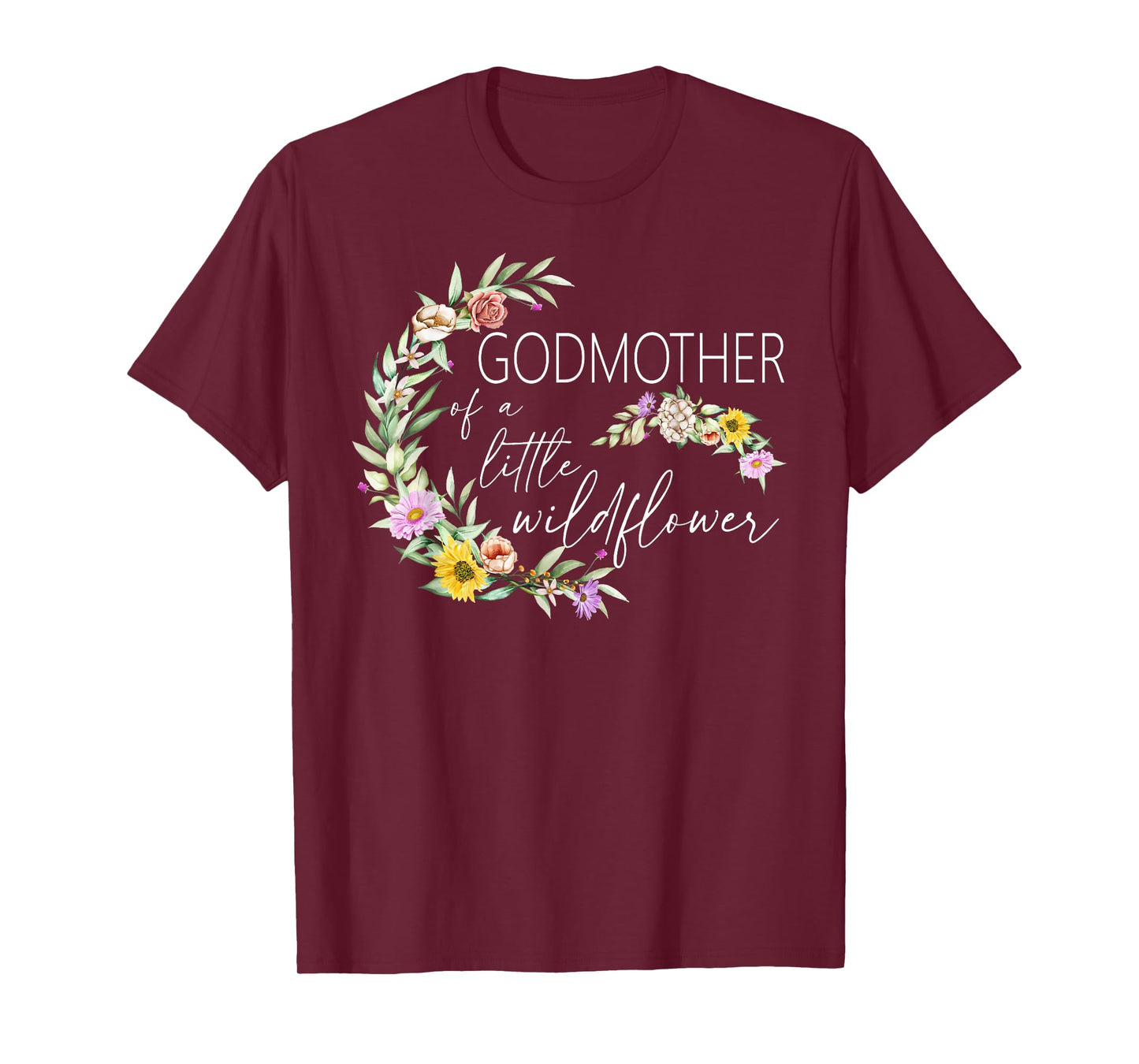 Godmother Of The Little Wildflower Birthday Party Baby T-Shirt
