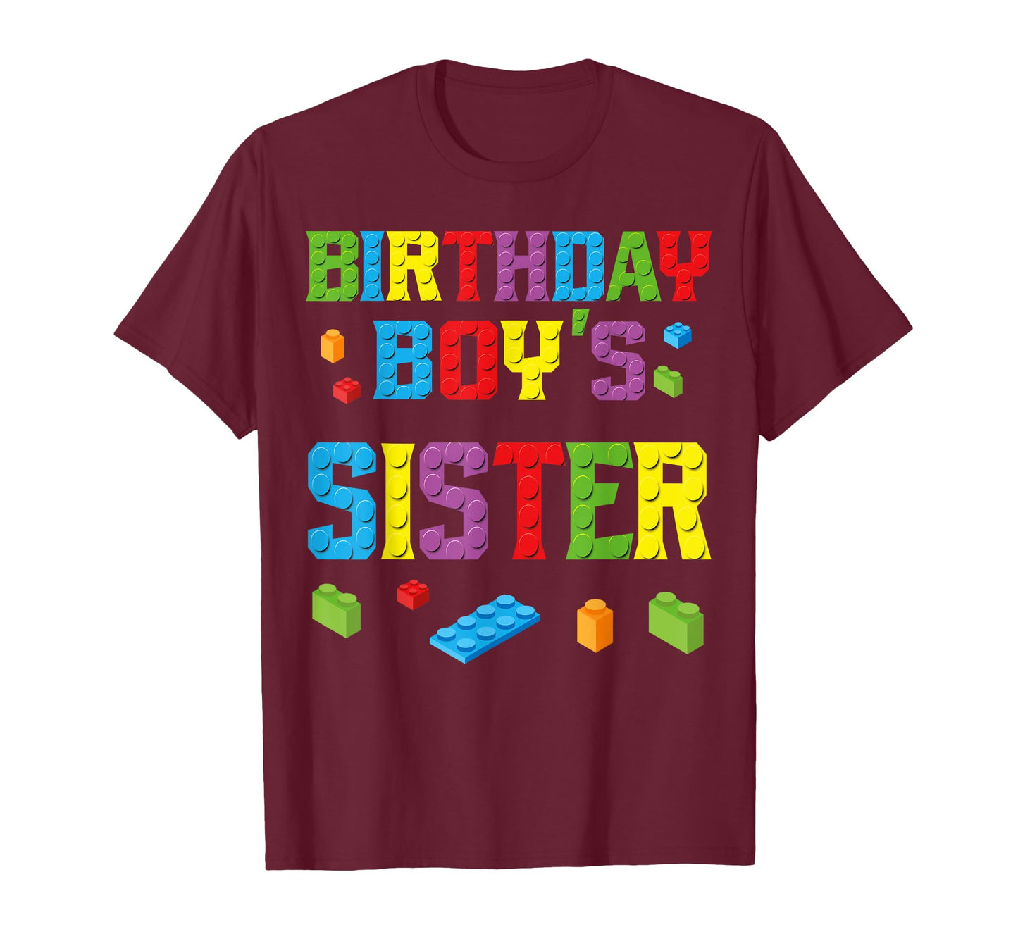 Master Builder Birthday Boy's Sister Building Bricks Blocks T-Shirt