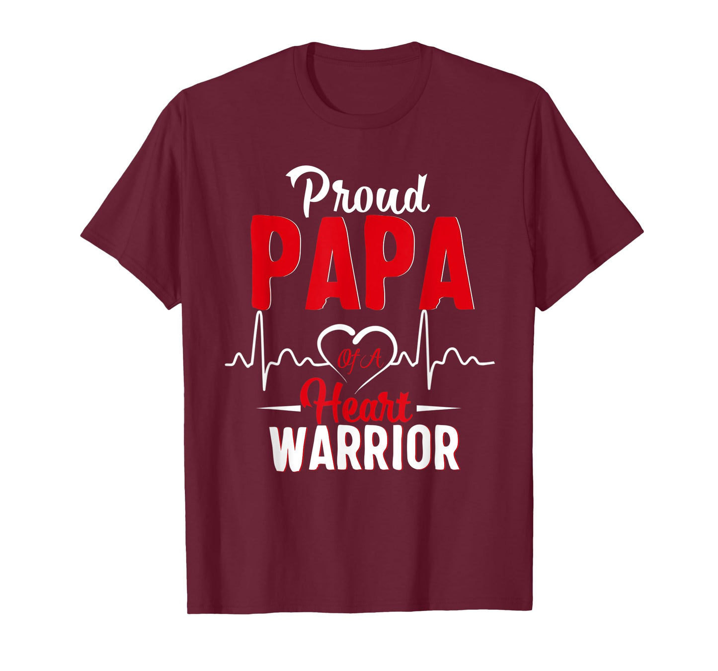 Proud Papa of a Heart Warrior CHD Awareness gift T-Shirt