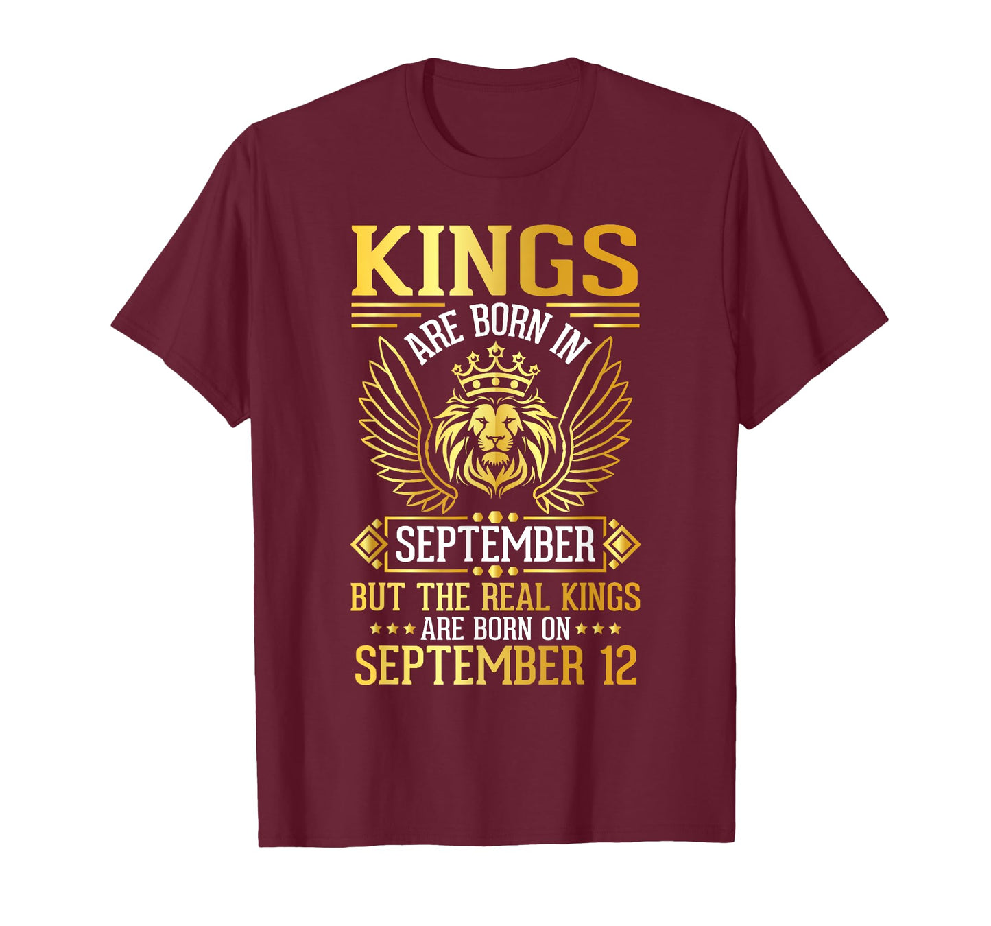 Kings Are Born In Sept Real Kings Are Born On September 12 T-Shirt
