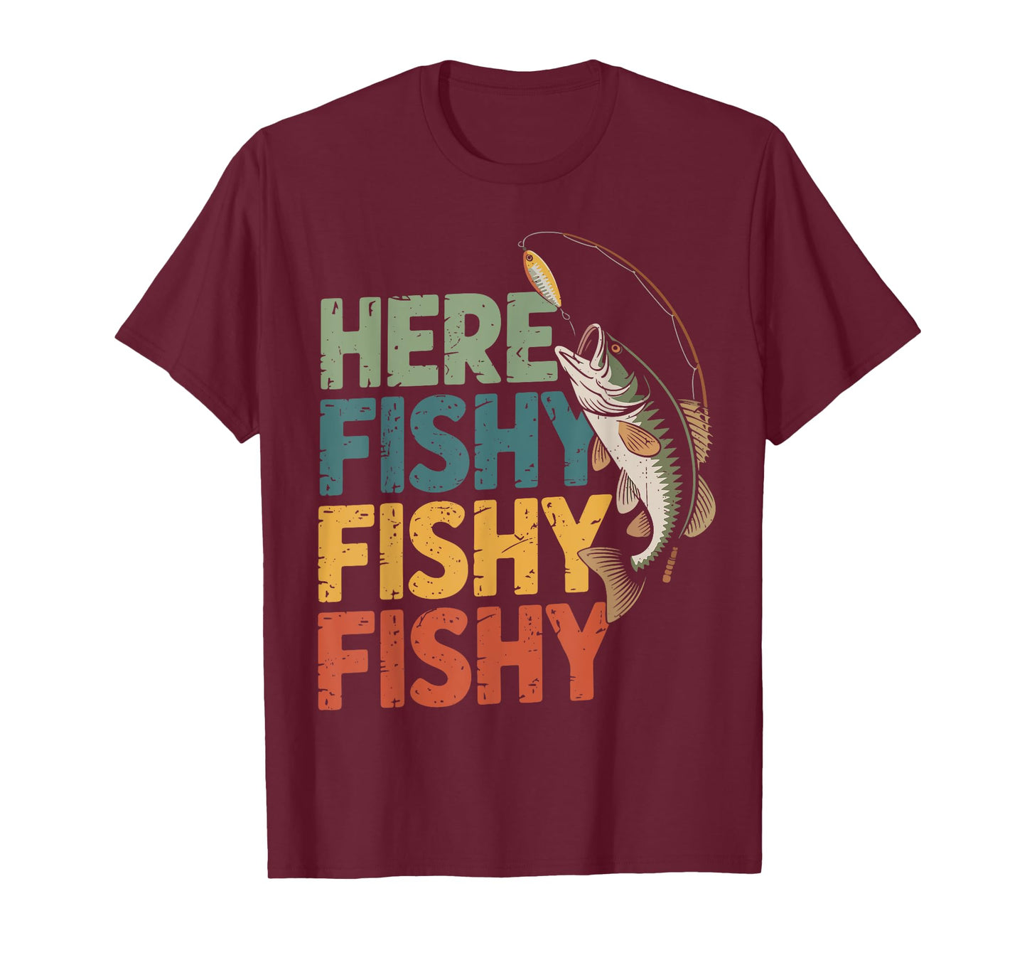 Men Here-Fishy Bass Fish Youth Boy Funny Fisherman Toddler T-Shirt