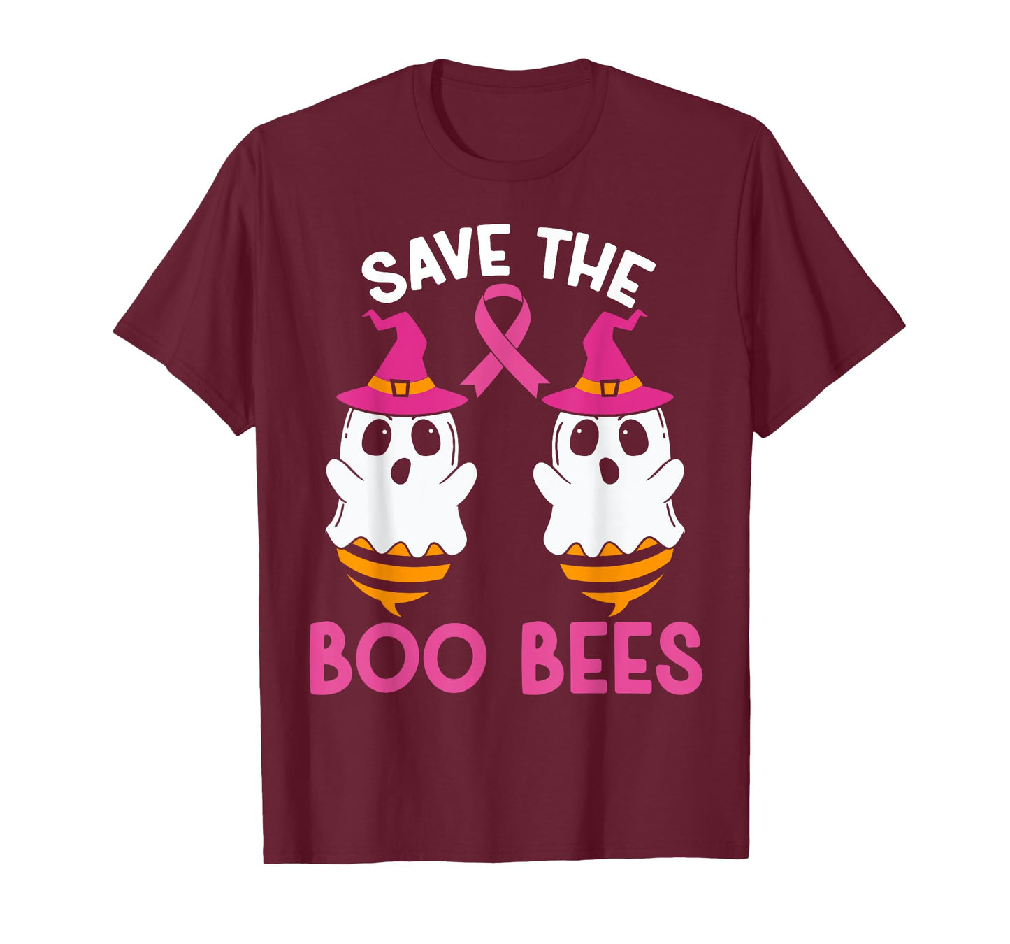 Save The Boobees Boo Bees Breast Cancer Awareness Halloween T-Shirt