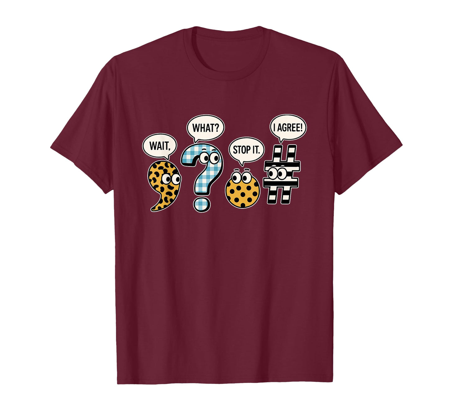Funny Punctuation English Grammar Teacher Back To School T-Shirt