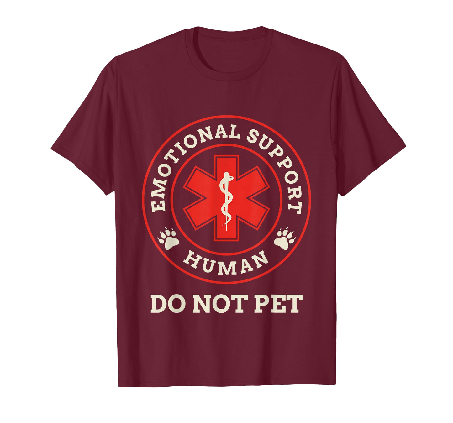Emotional Support Human Do Not Pet Service Dog Love Humor T-Shirt