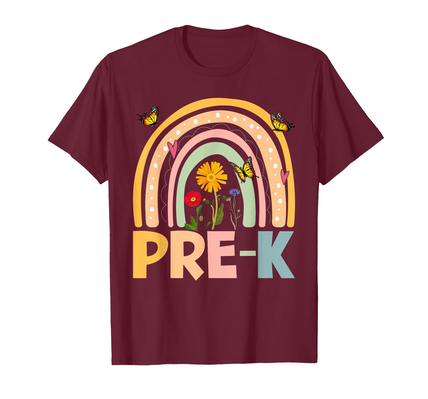 Wildflower Pre-K Preschool Team Floral Teacher Girls T-Shirt