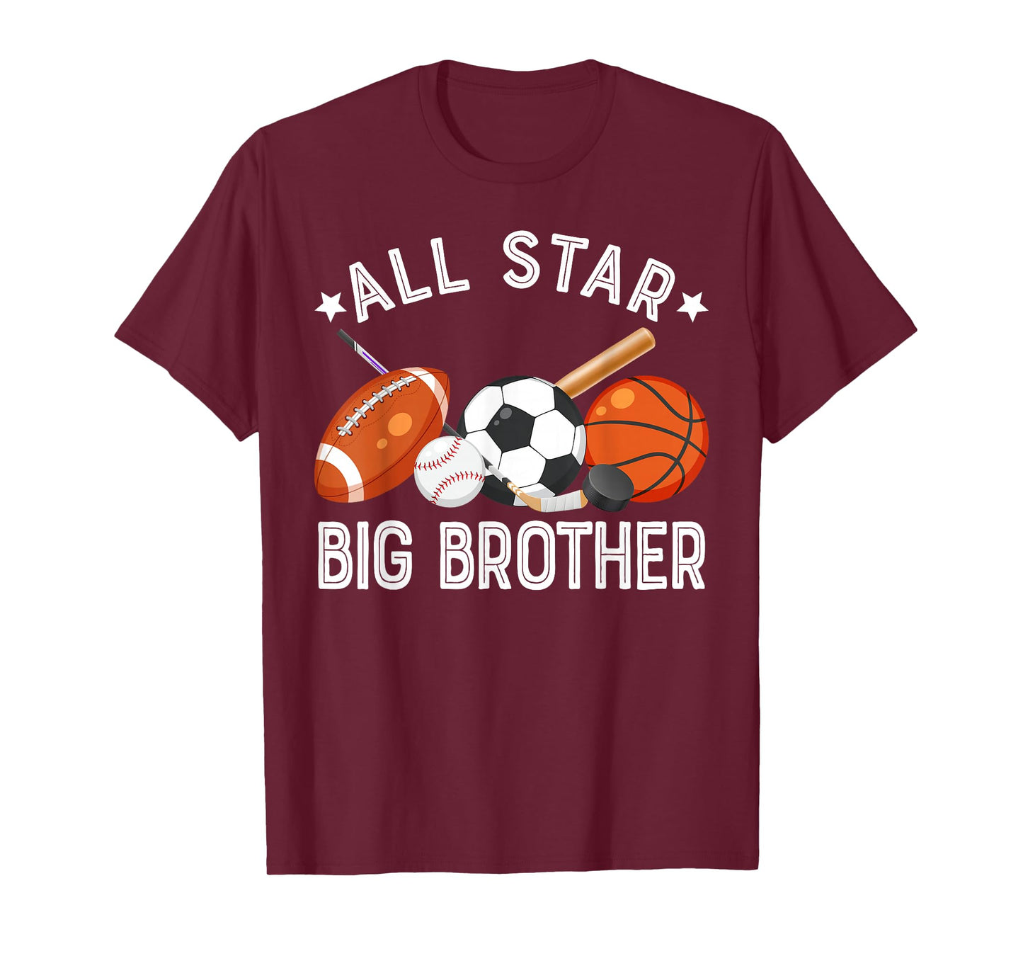 All Star Big Brother Of The Birthday Basketball Soccer Sport T-Shirt