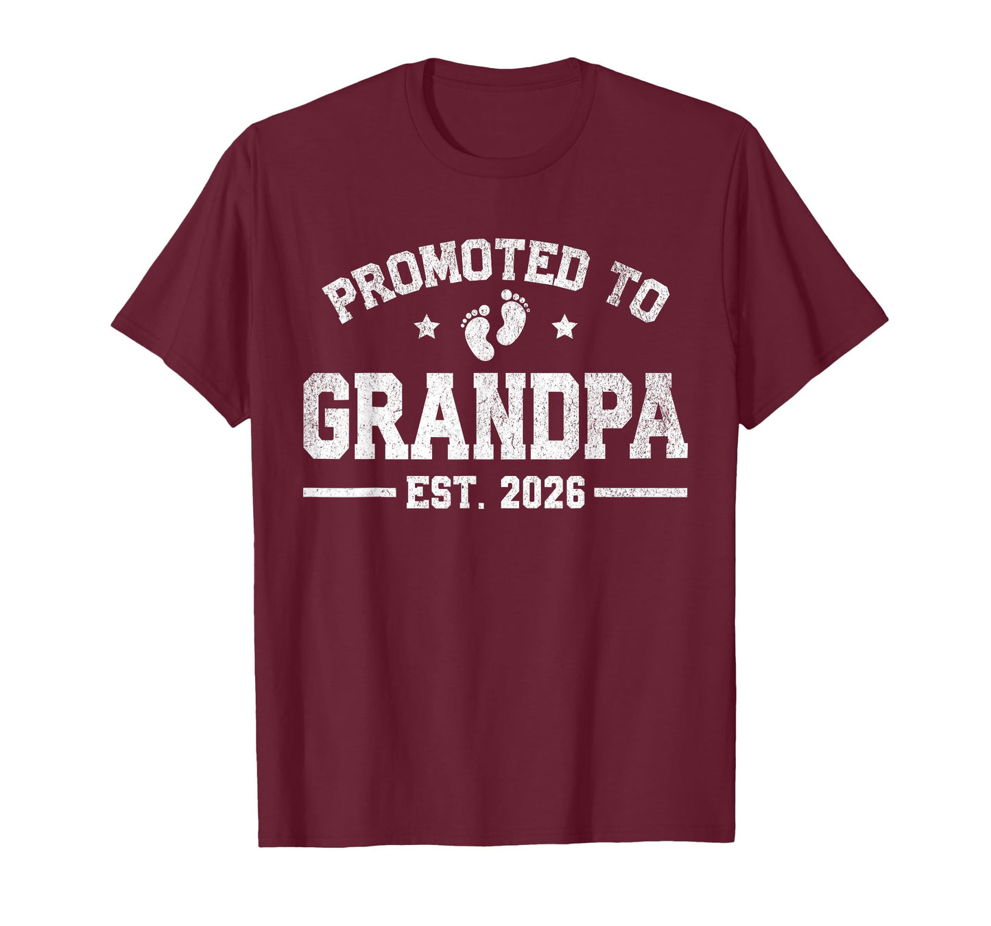 Promoted to Grandpa est. 2026 Grandparents Baby Announcement T-Shirt