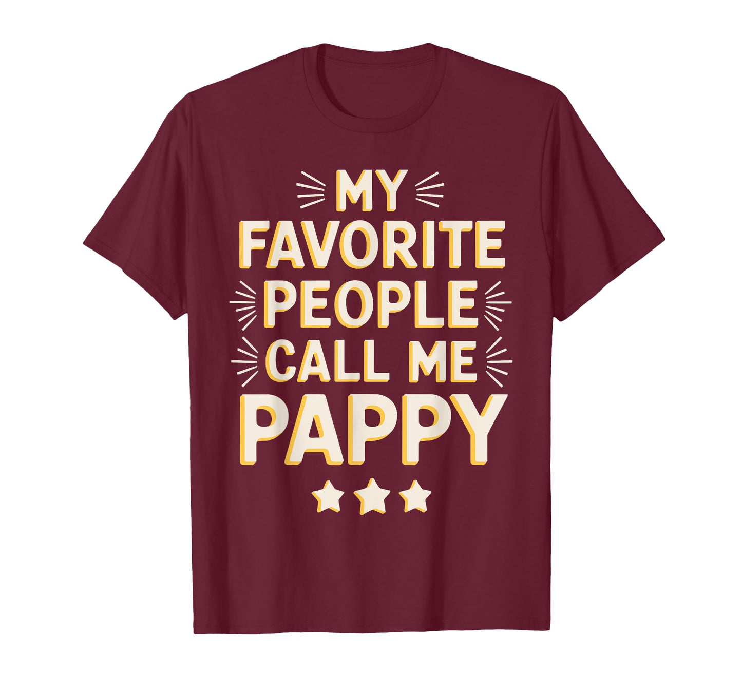 Funny Pappy Art for Grandpa Grandfather from Grandkids Pappy T-Shirt
