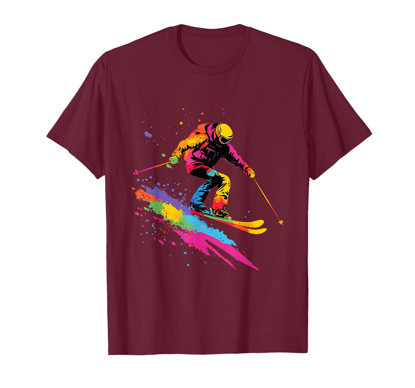 Colorful Skiing Ski T-Shirt