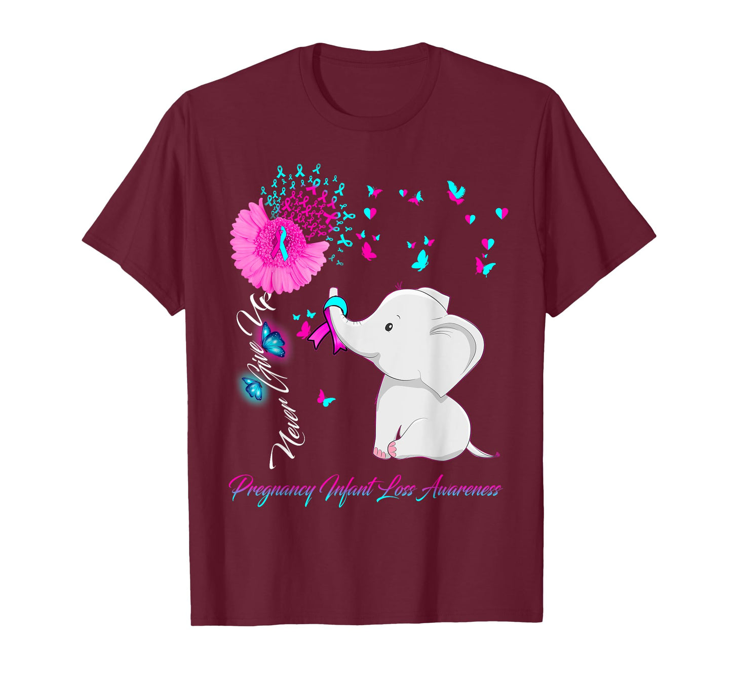 Elephant Pregnancy Infant Loss Awareness - Ribbon Gifts T-Shirt