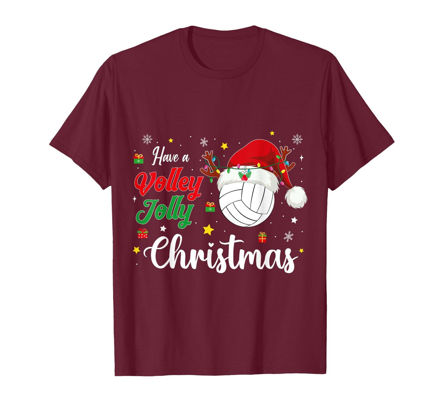 Christmas Volleyball Player Have a Volley Jolly Christmas T-Shirt