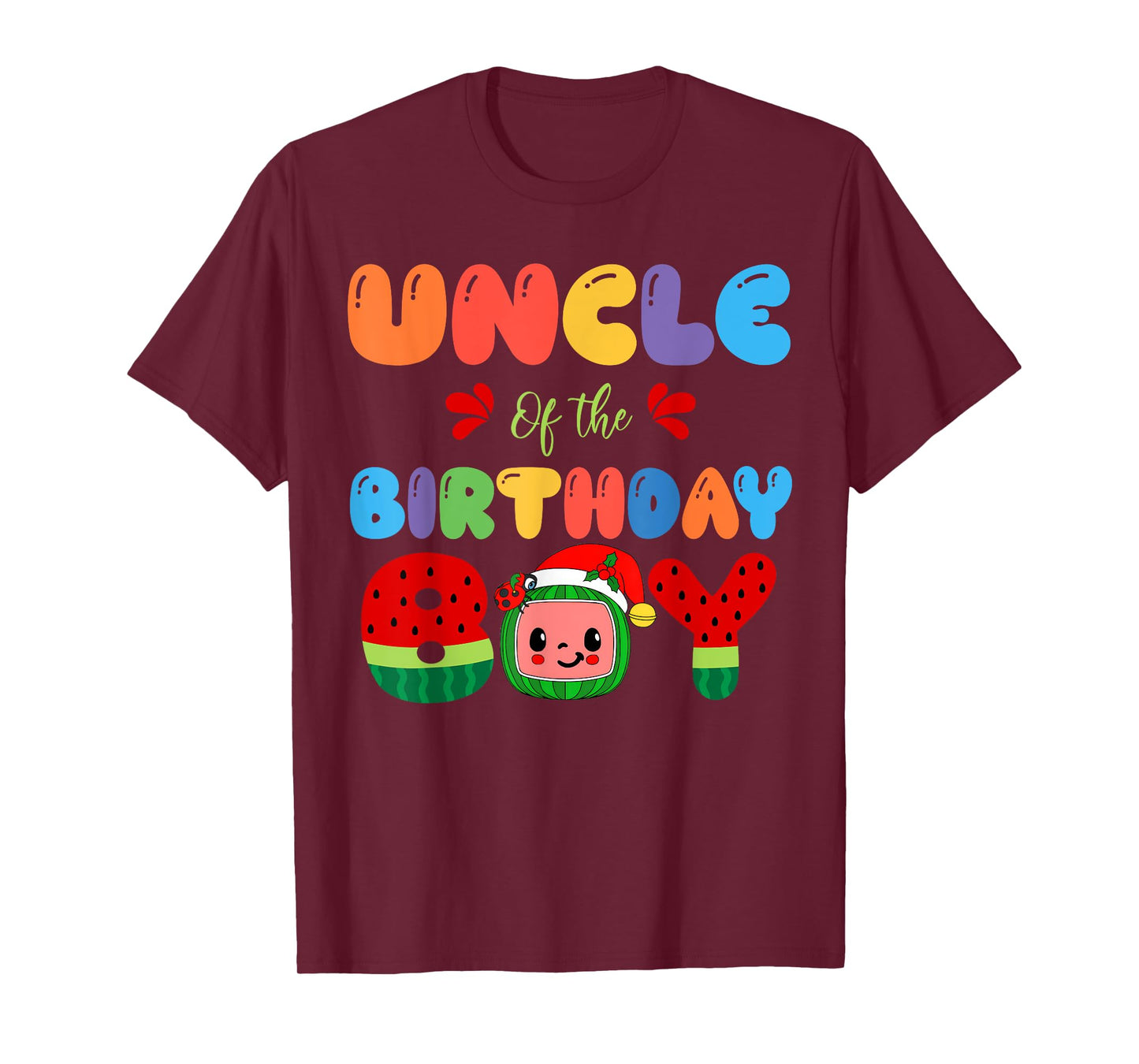 Uncle of The Birthday Boy Melon Family Matching Funny T-Shirt