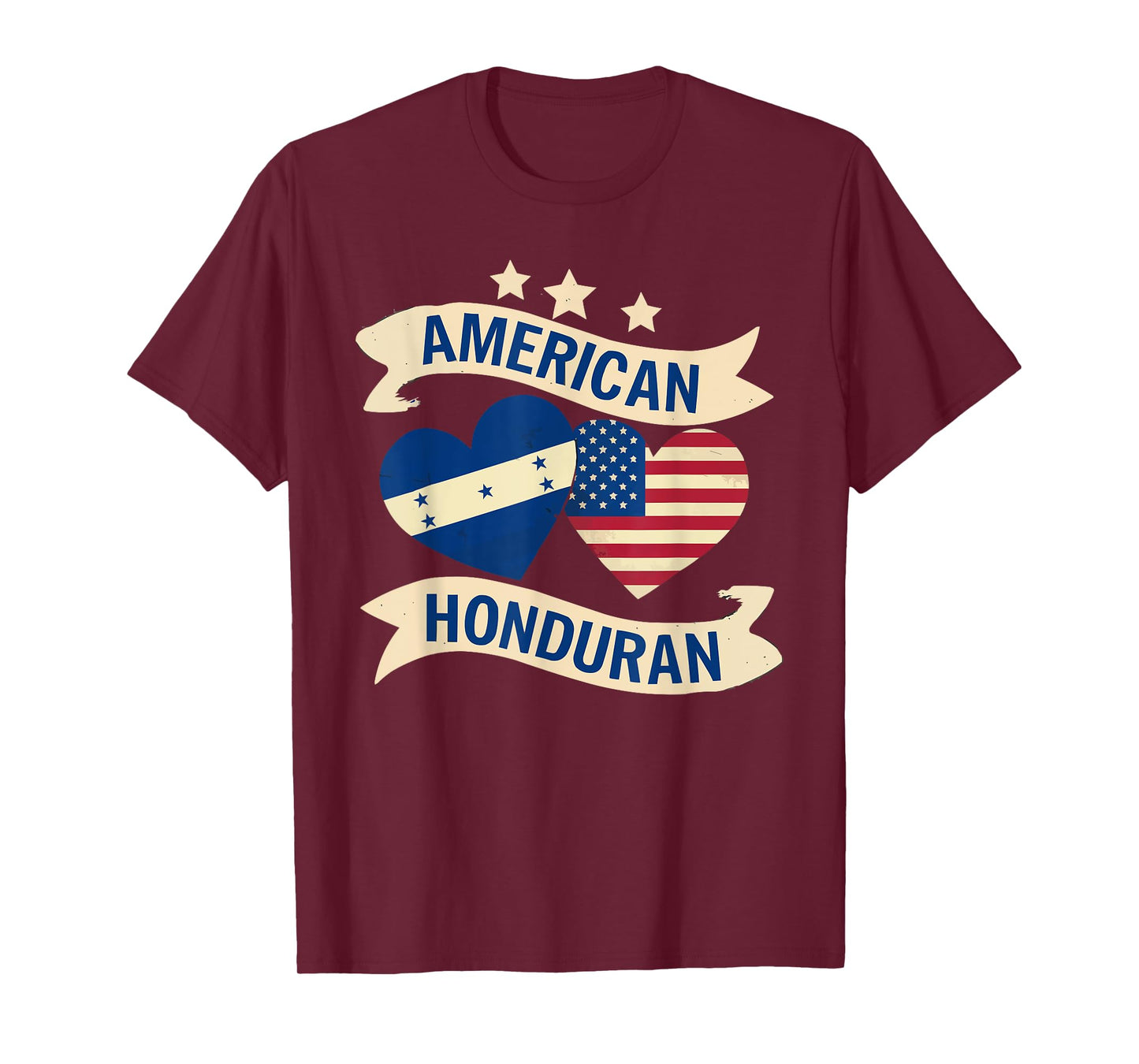 Half American Half Honduran USA Flag Honduras America T-Shirt