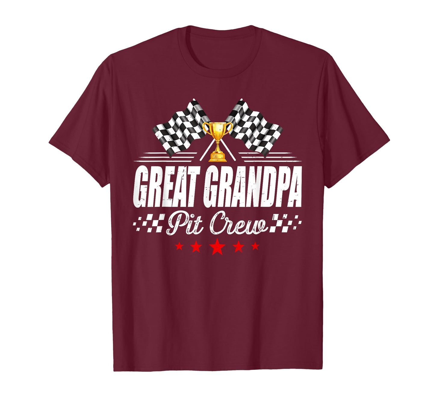 Great Grandpa Pit Crew Race Car Racing Birthday Party T-Shirt
