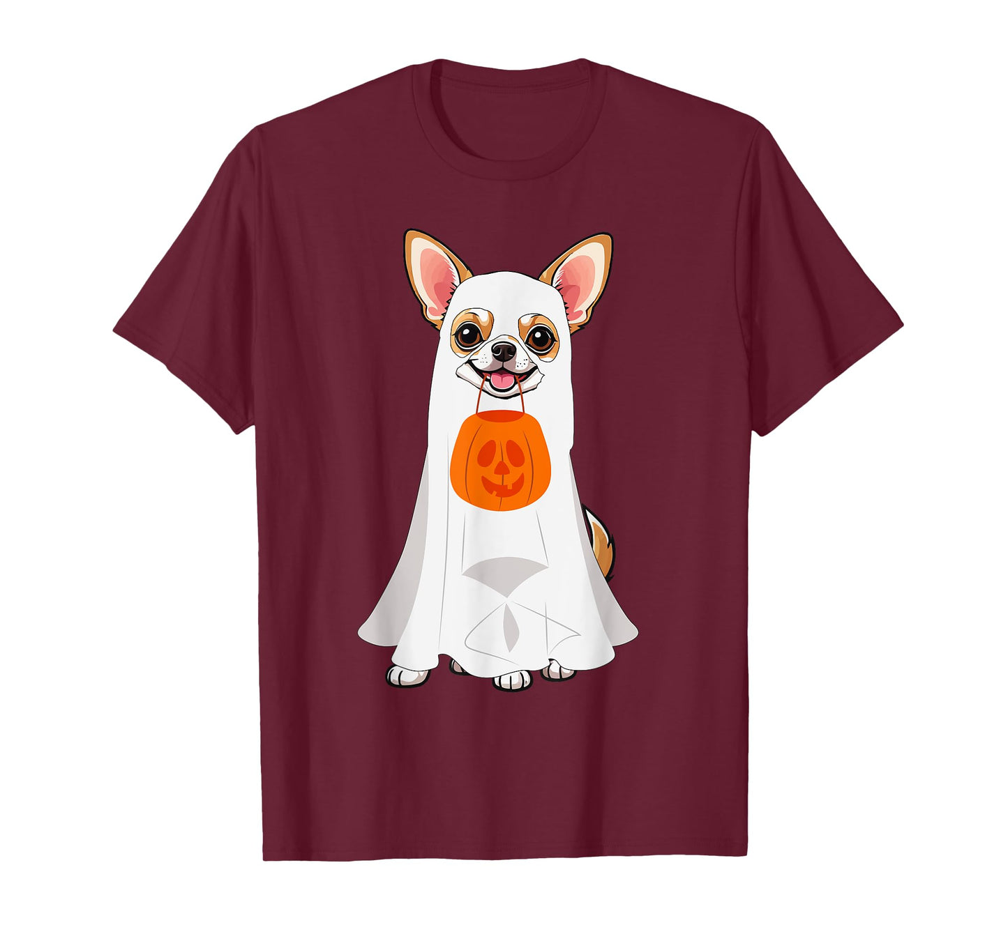 Chihuahua Ghost Pumpkin Halloween Fall Dog Lover Women Men T-Shirt