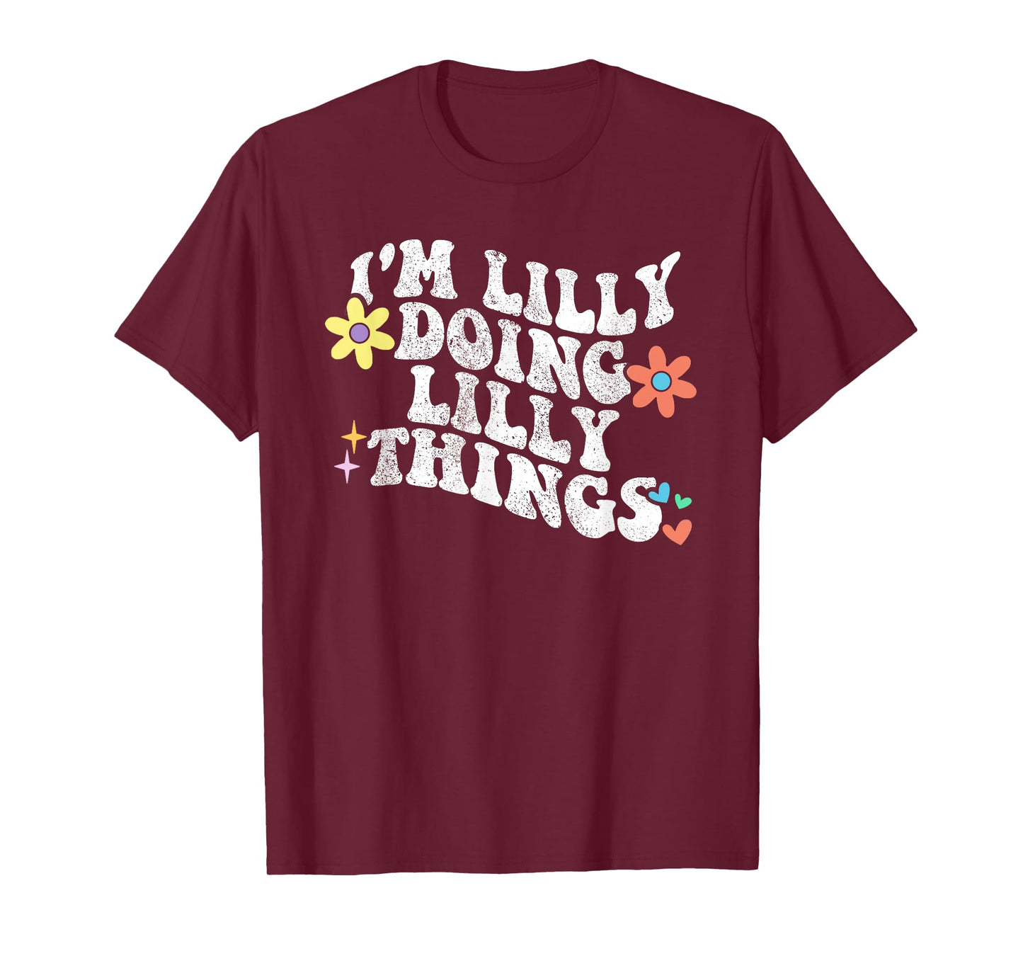 Retro Groovy Im LILLY Doing LILLY Things Funny Mother's Day T-Shirt
