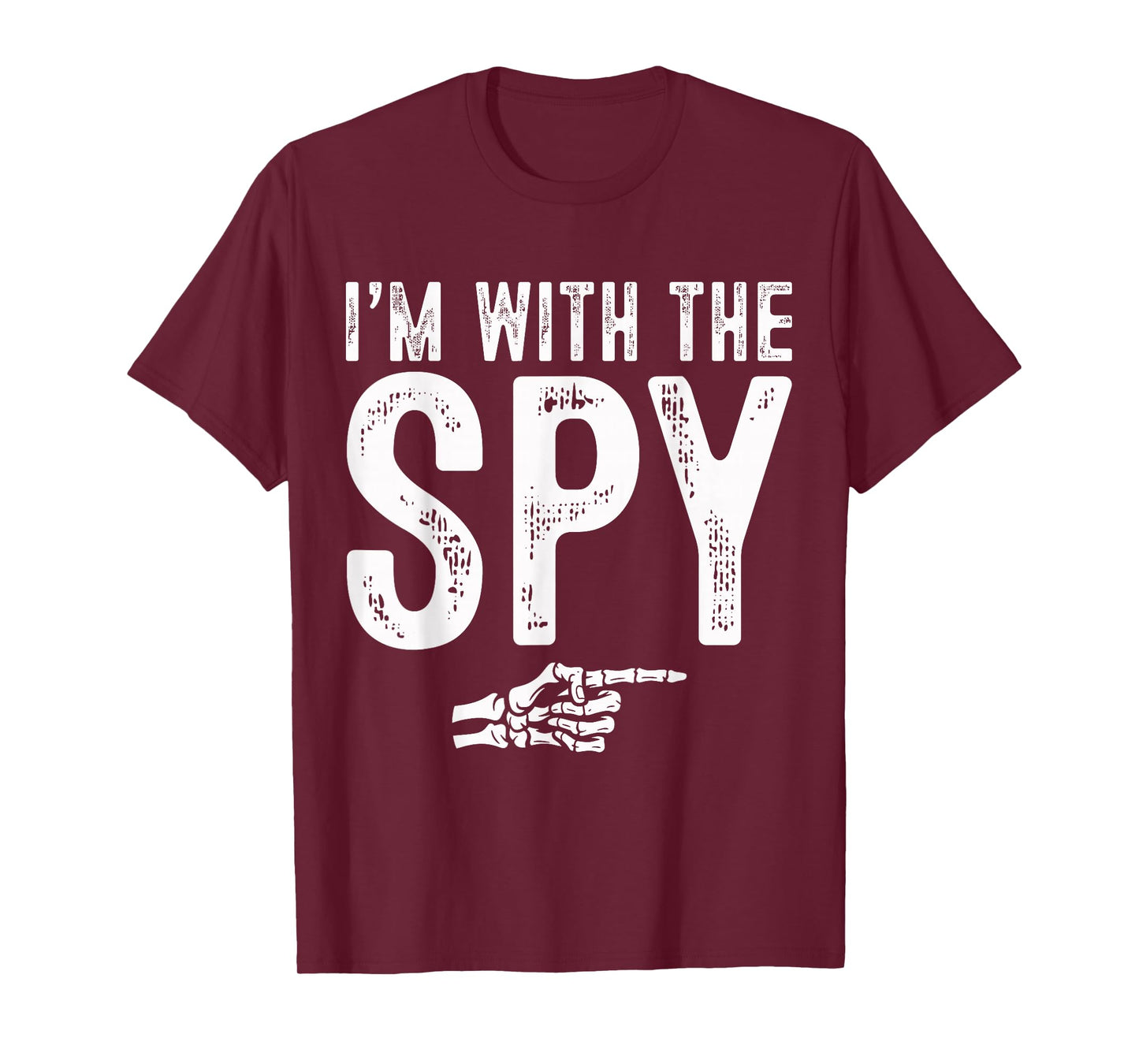 I'm with The Spy Easy Costume Halloween Couples Matching T-Shirt