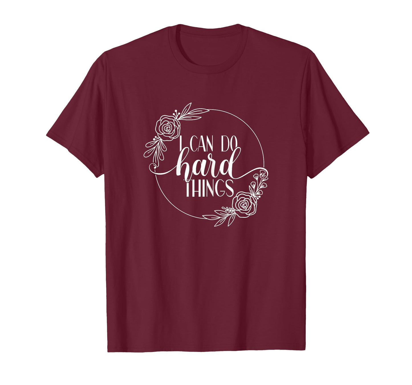 Mela Motivational Workout Designs I Can Do Hard Things Unisex Adult Gym Workout Motivation T-Shirt Black X-Small
