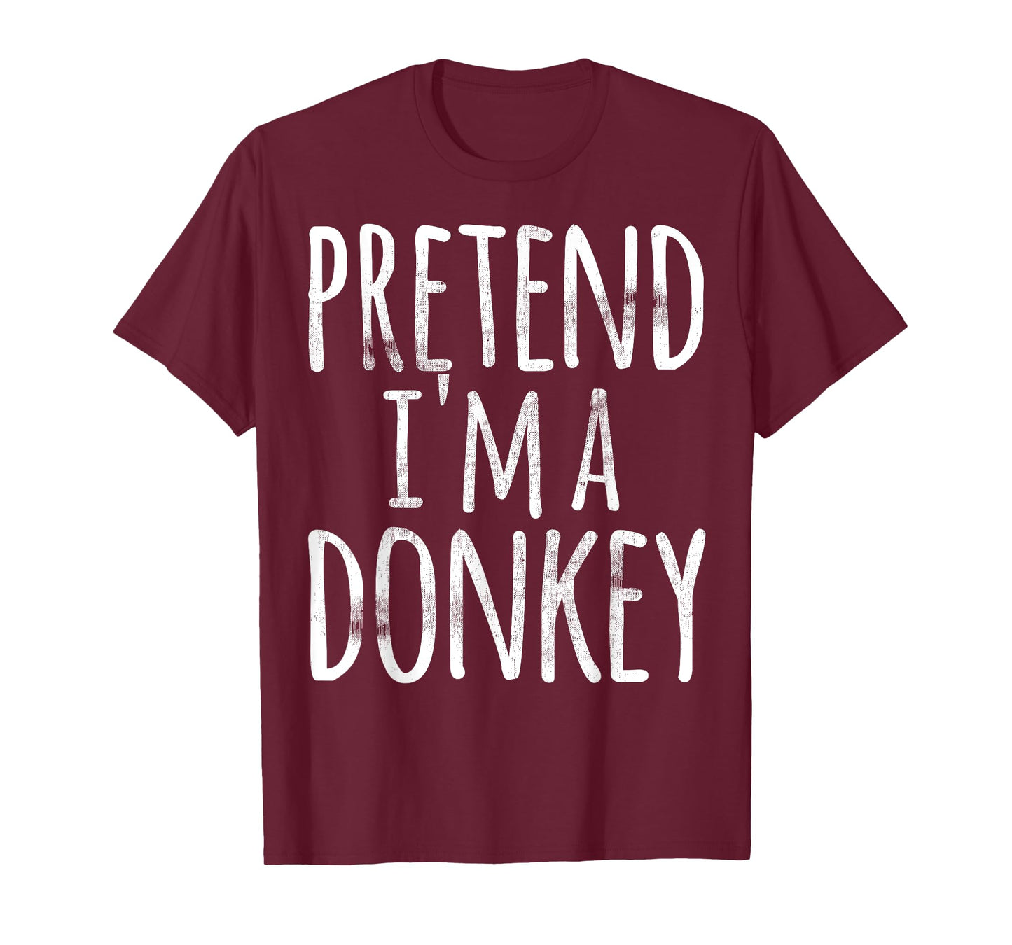 Funny Easy Lazy Halloween PRETEND I'M A DONKEY Costume T-Shirt