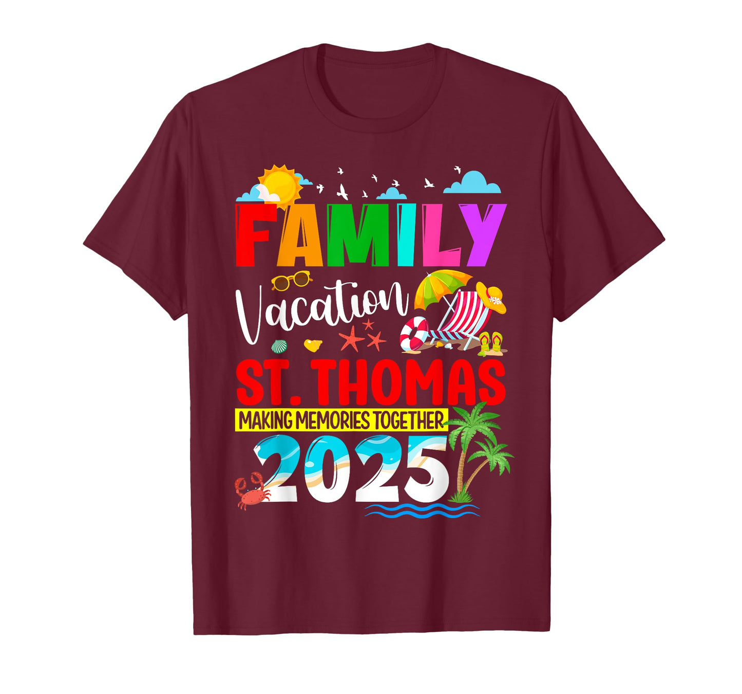 St. Thomas Family Vacation 2025 Matching Family Summer Trip T-Shirt