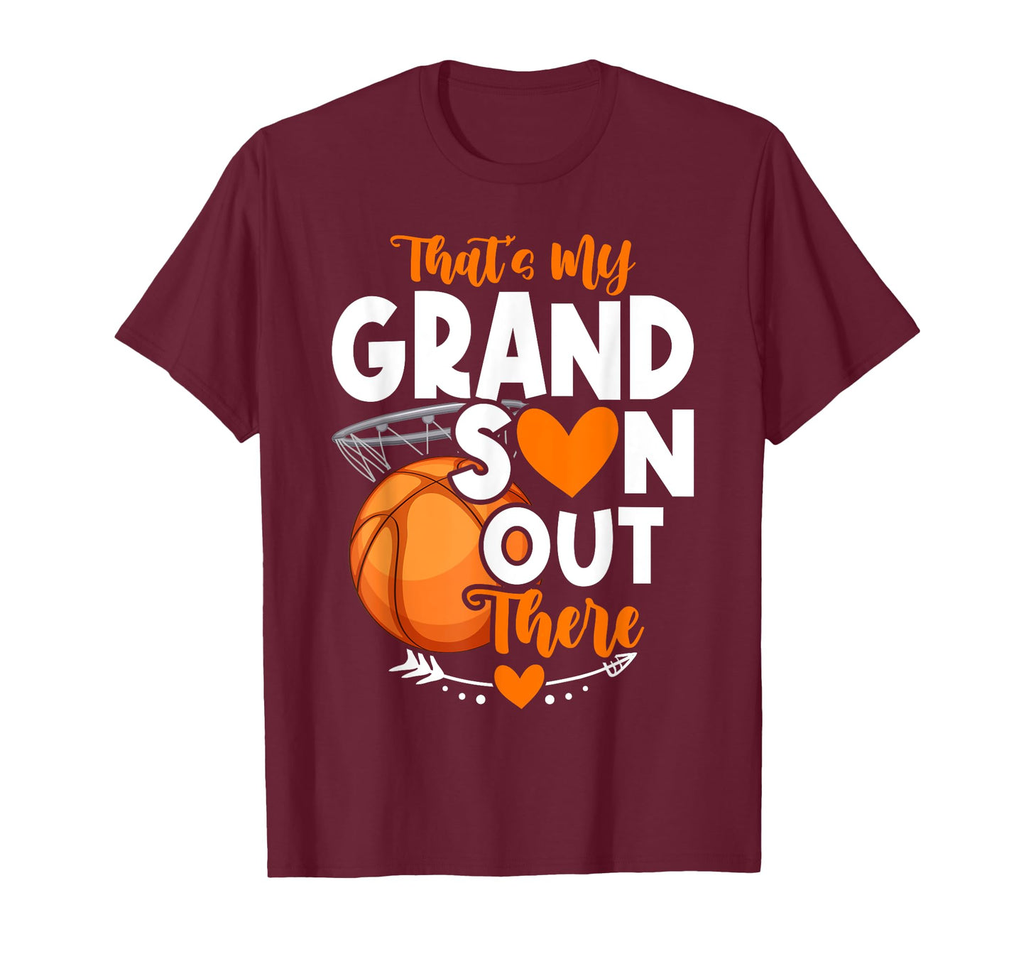 That's My Grandson Out There Basketball Grandma Grandpa T-Shirt