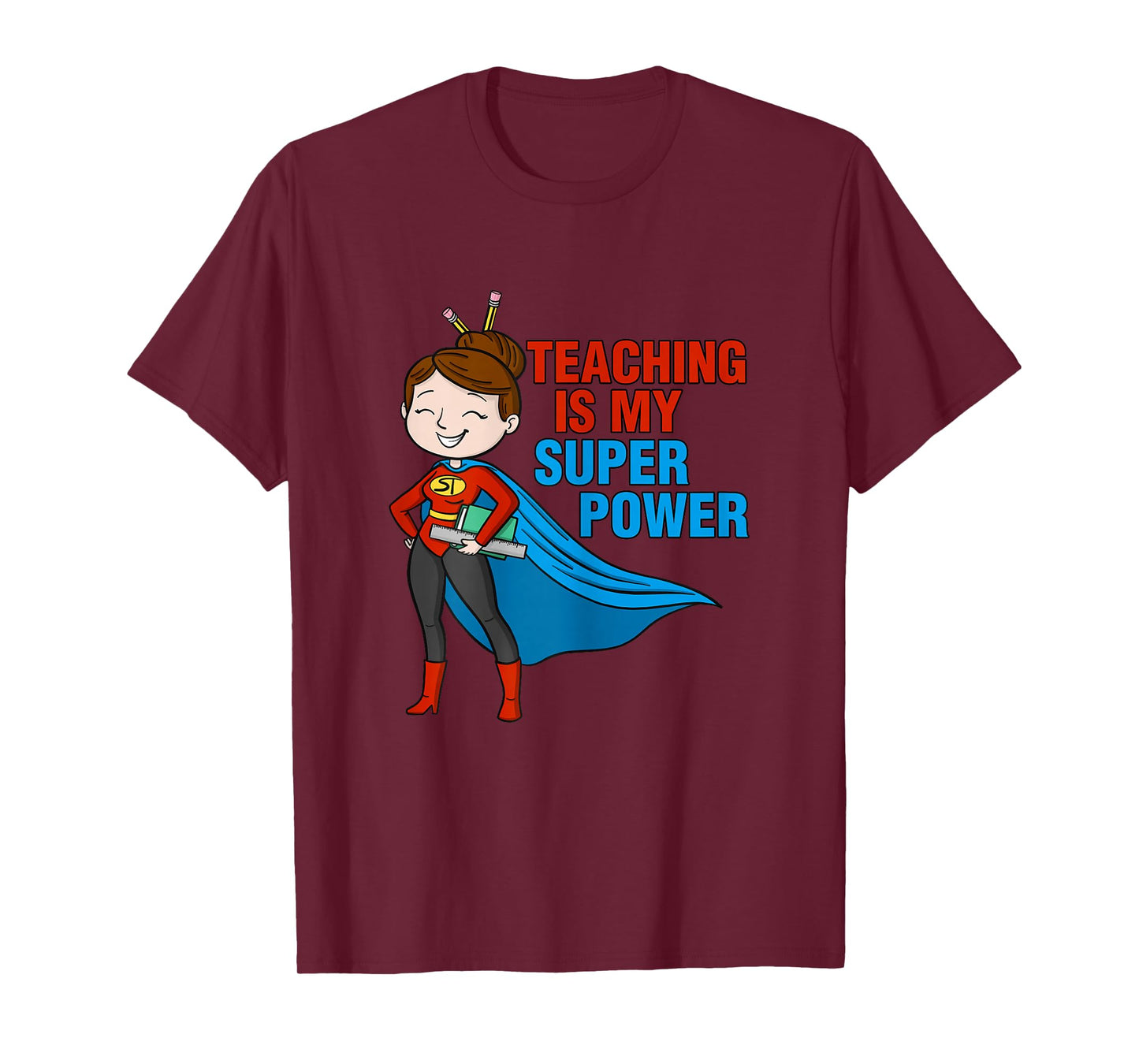 Kindergarten Teacher Teaching is my superpower school retro T-Shirt